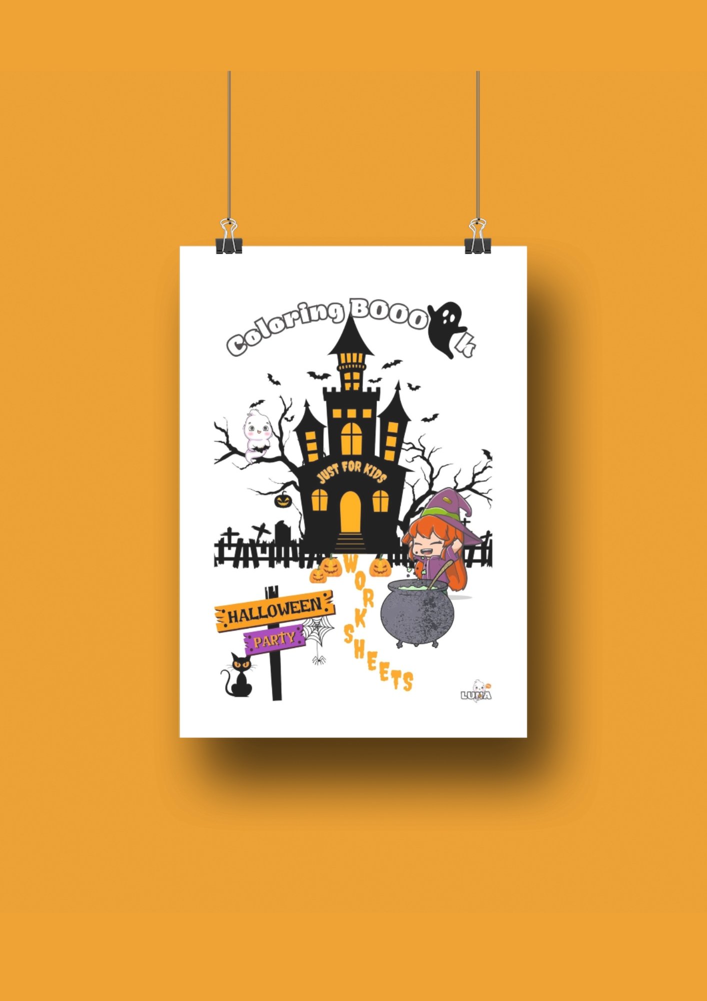 Halloween - Coloring and Learning Adventures (age 3-6) - digital product (pdf)