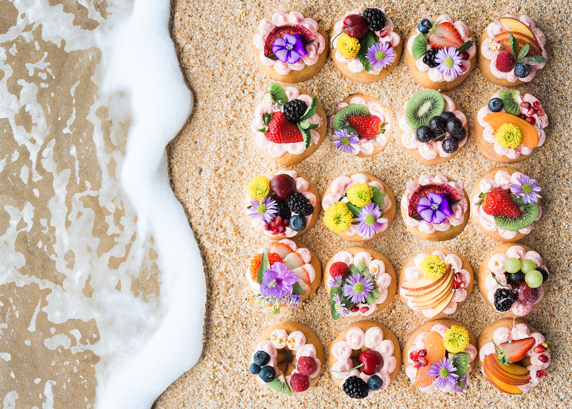 mini cakes on the beach.png