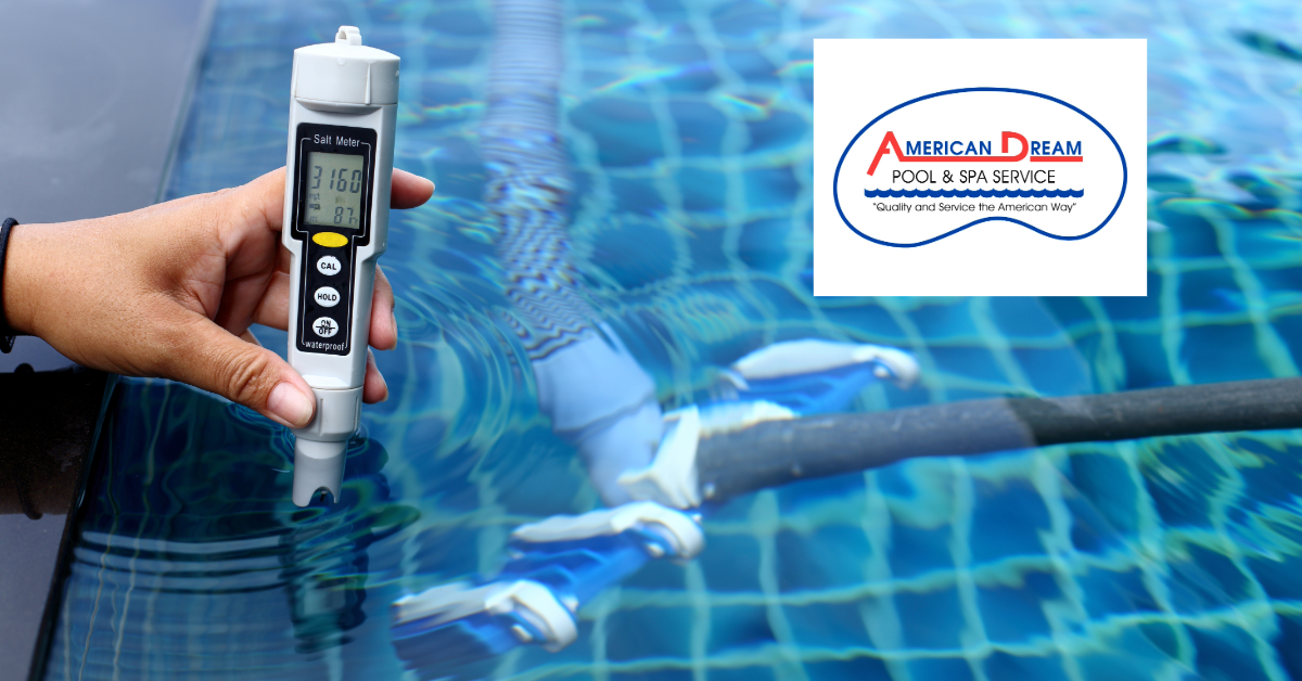 Spa maintenance tech taking reading of chemical balance in hot tub/jacuzzi
