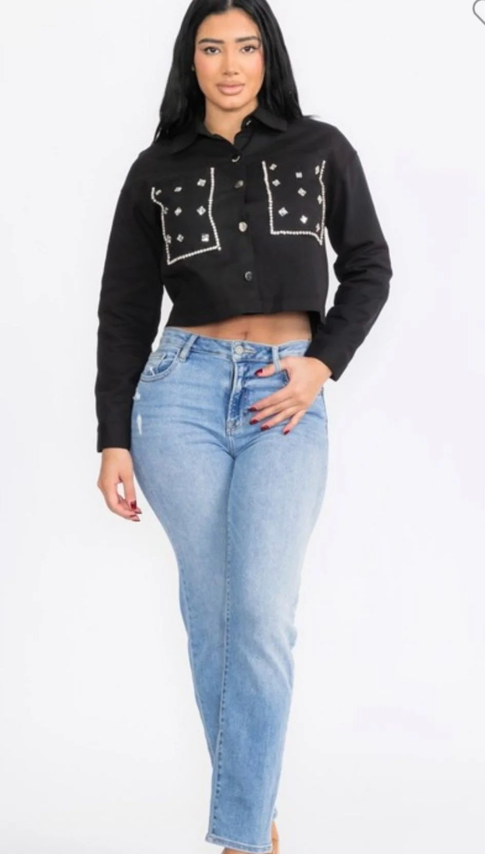 Chaqueta Negra con Botones