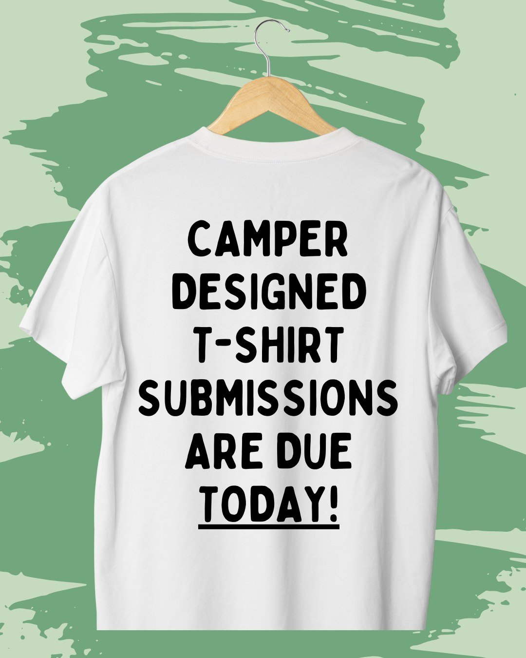 π¨ FINAL CALL! Camper Designed T-Shirt Contest Submissions Are Due TODAY! π¨π
This is it! Today is the LAST DAY to submit your design for the Camper Designed T-Shirt Contest! Don’t miss your chance to have your artwork featured on an official