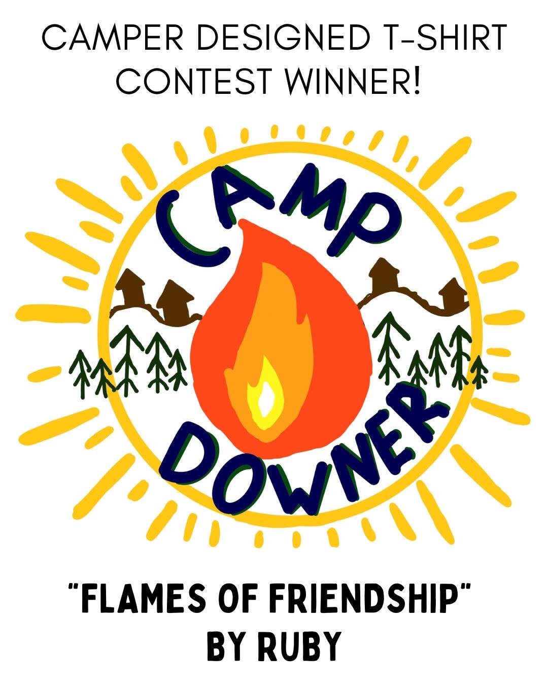 π Huge congratulations to Ruby for winning our Camper Designed T-Shirt Contest!
We’re so excited to feature your amazing design on an official Camp Downer T-shirt! ππ²
A big shout-out to all of the talented campers who submitted designs. Your
