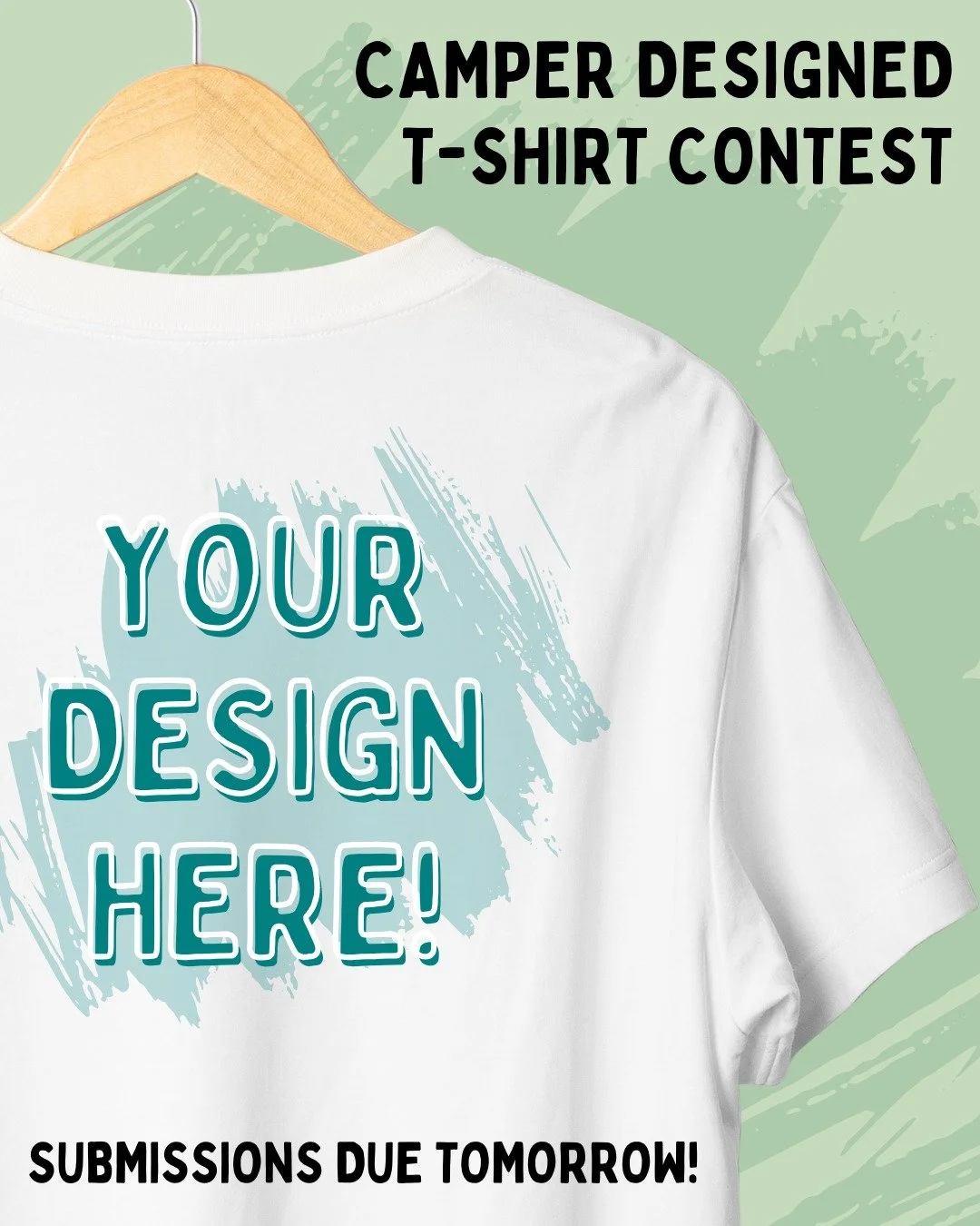 ⏰ Last call, Camp Downer artists!

Camper Designed T-Shirt Contest submissions are due TOMORROW! If you&rsquo;ve been working on a design, or have an idea ready to go, now&rsquo;s the time to submit it. 👕🎨

🏆 The winning design will be featured on