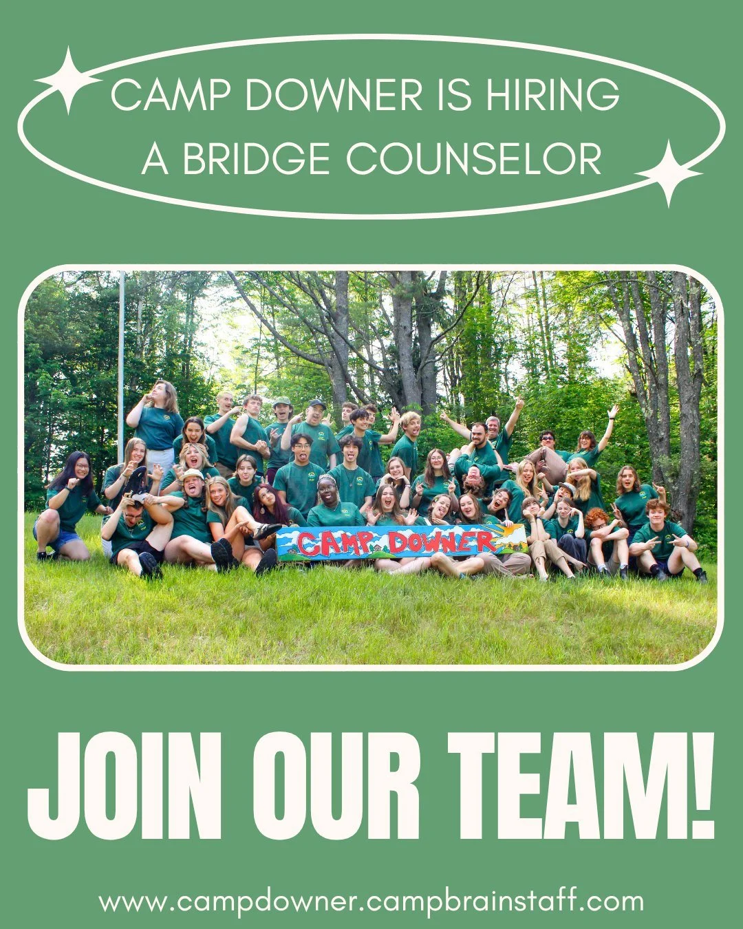 We&rsquo;re hiring ONE Bridge Counselor for Summer 2026! 

Looking for meaningful job experience that goes way beyond a typical summer job? As a Bridge Counselor, you&rsquo;ll gain hands-on experience in leadership, youth development, program facilit