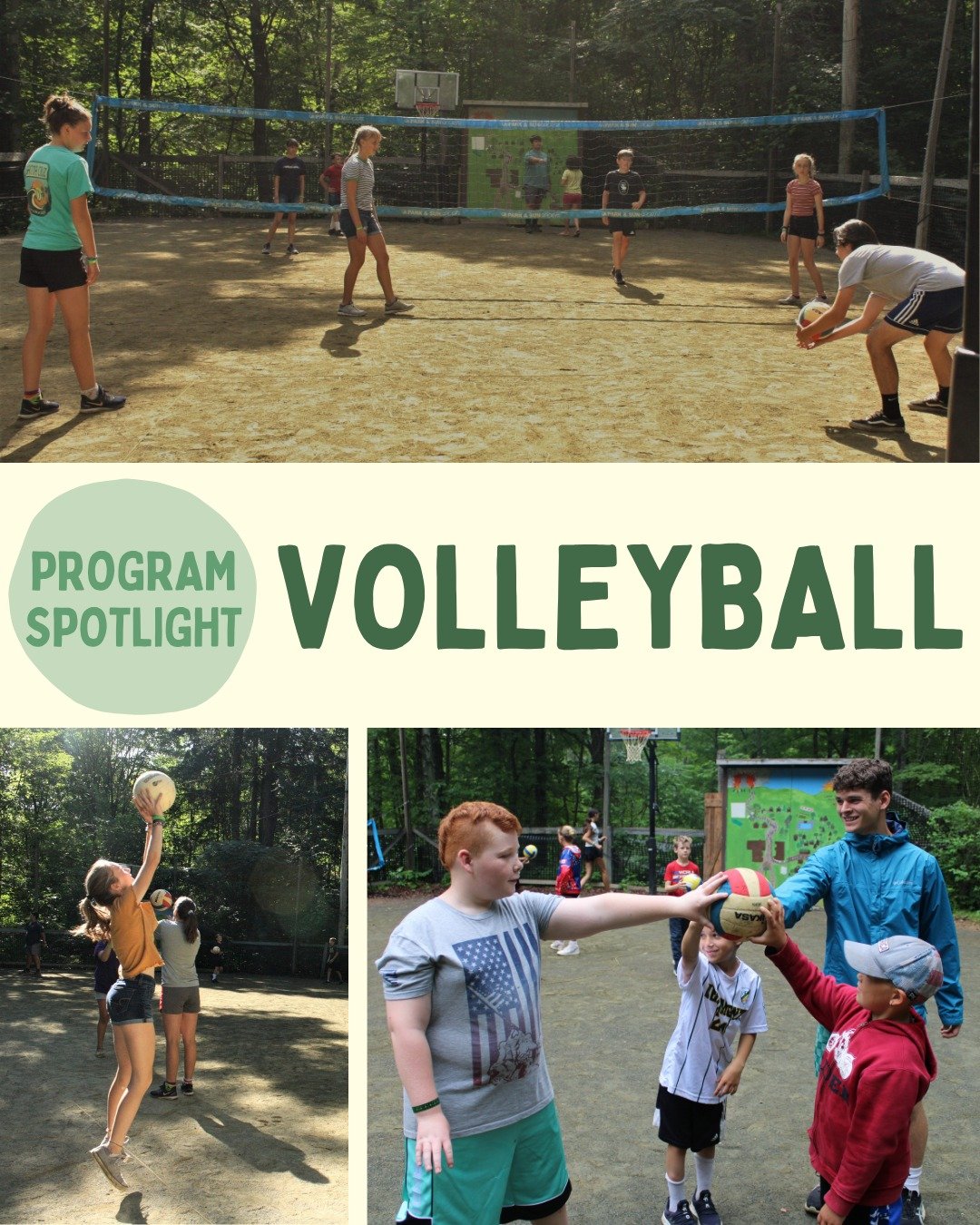 🏕️ Camp Downer Program Spotlight: Volleyball 🏐

Learn to bump, set, and serve your way through one of camp&rsquo;s most energetic programs! Campers build their volleyball skills through drills and full games all week long!

#campdowner #summerofadv