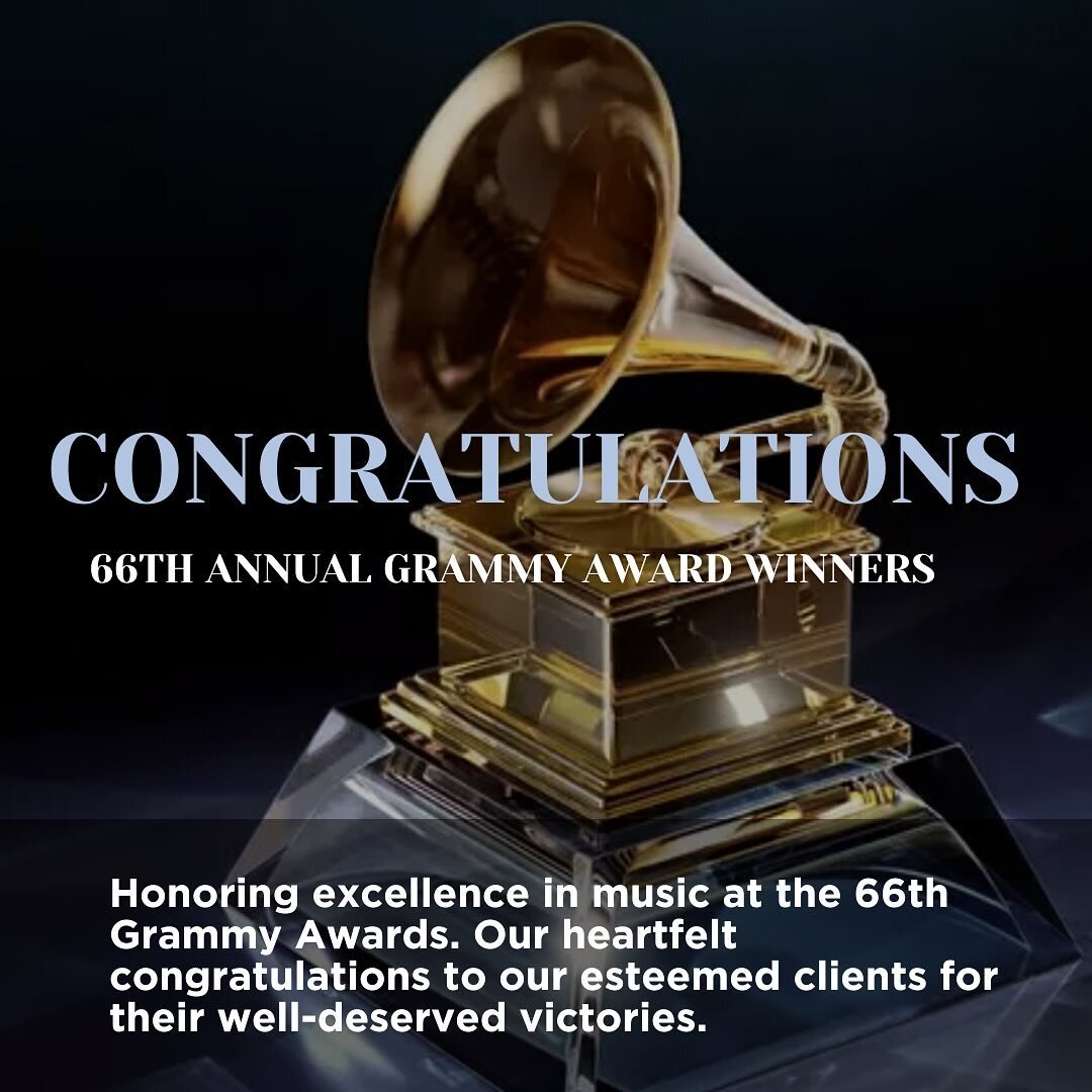 Our deepest congratulations to our clients and friends who received a Grammy Award this week! 

@ludwiggoransson won Best Score Soundtrack for Visual Media with one of the most successful films of the year, Oppenheimer 👏

@stephenbartonmusic and @go
