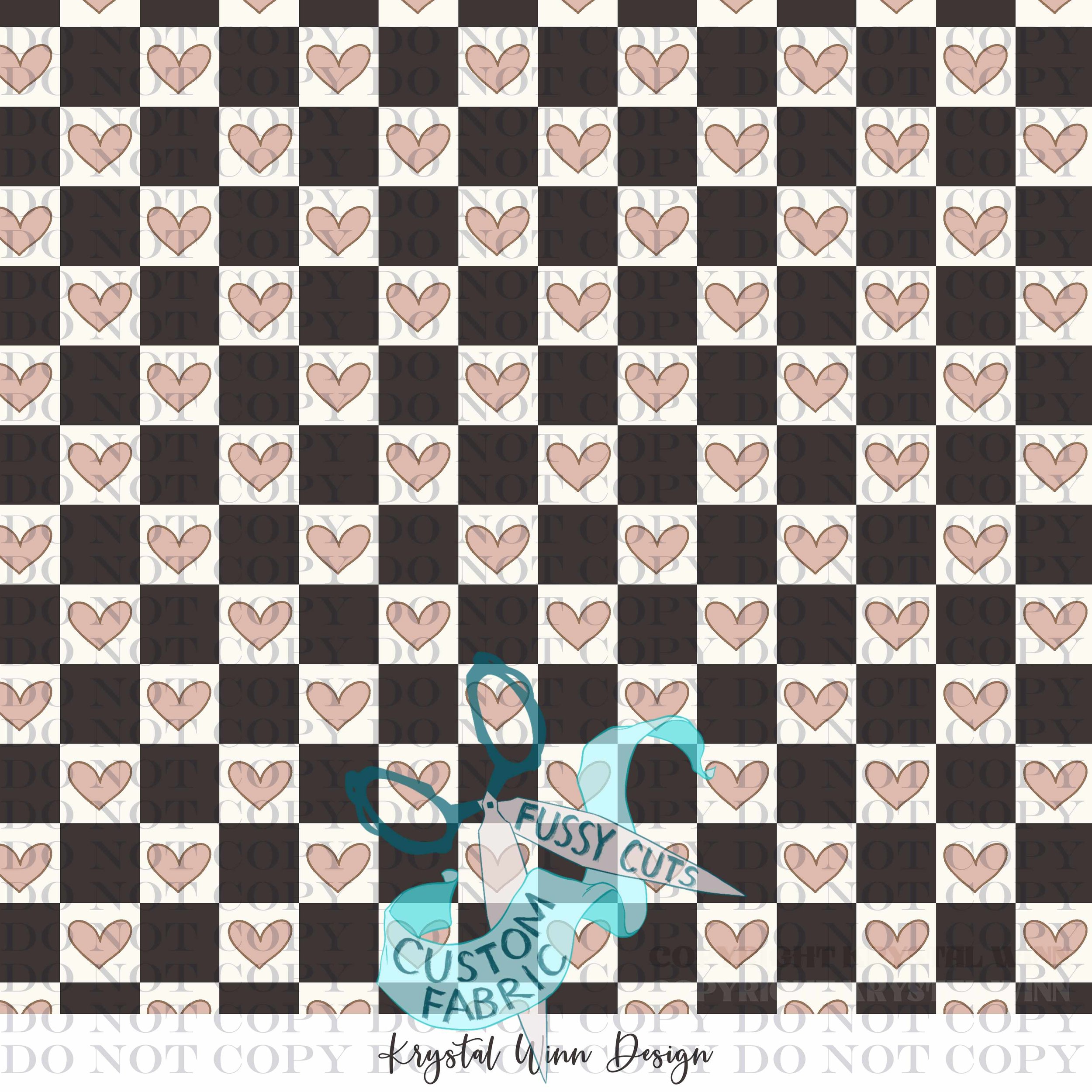 Kitty Love Heart Check Black.jpg