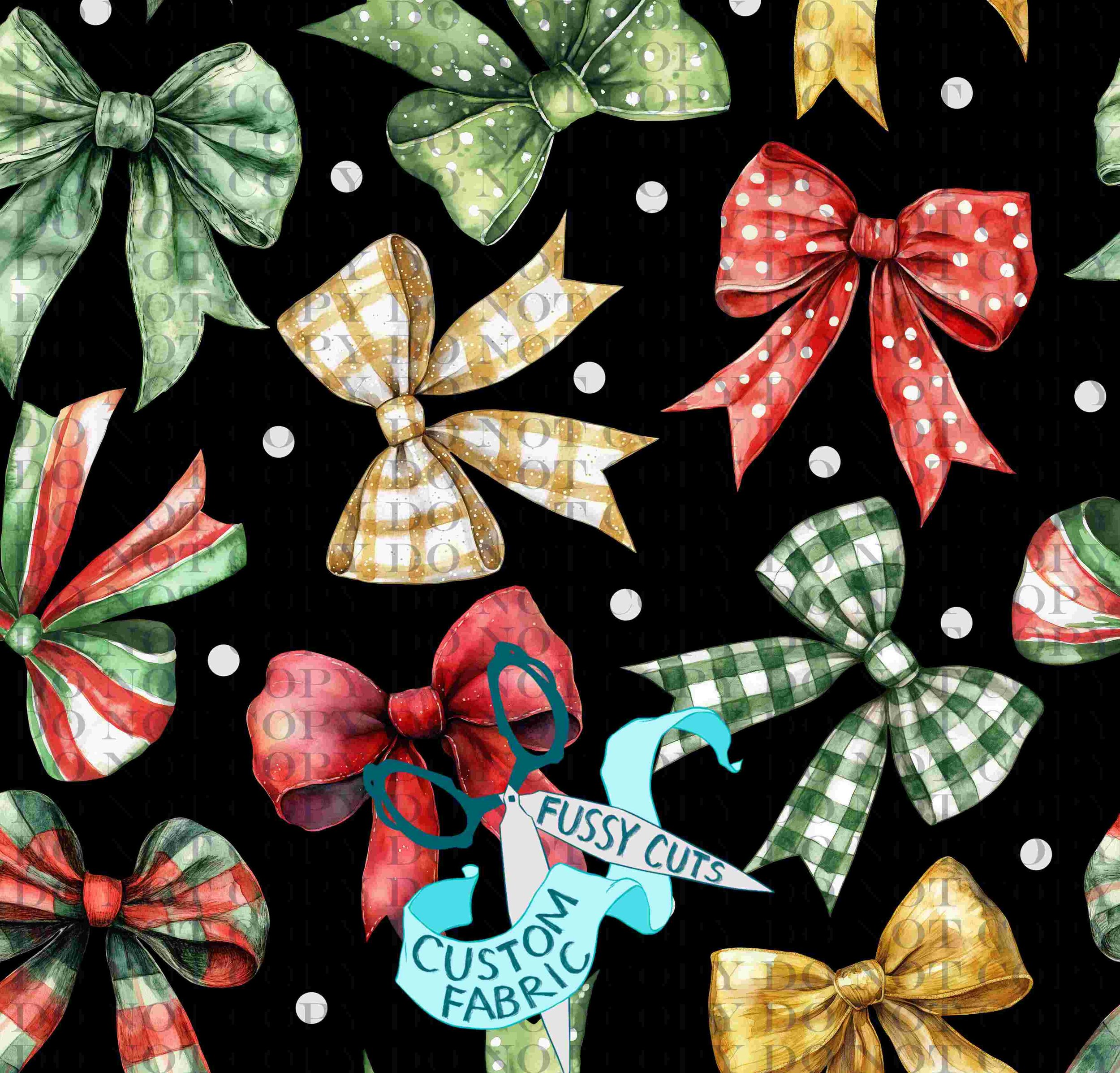 CoquetteChristmasBowsBlackBGRaspberryPatternCo.jpg