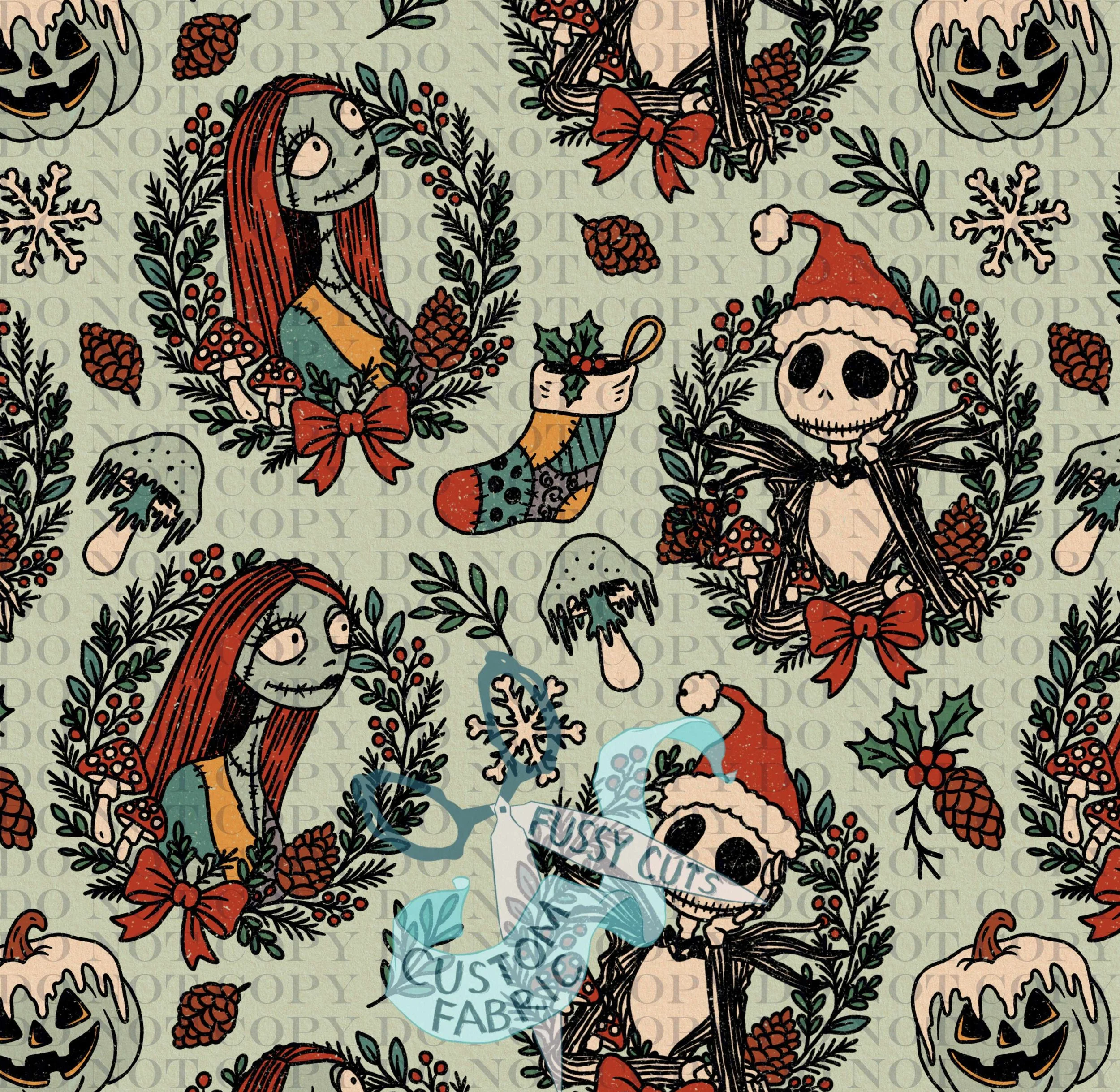 Jack and Sally Christmas Wreaths