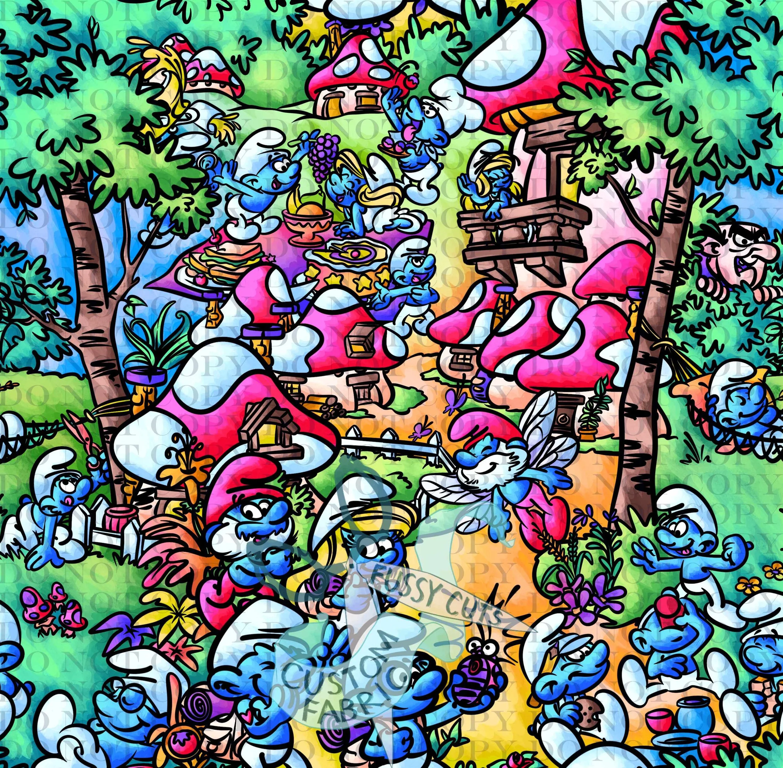 Smurfs Acrylic Scene.jpg