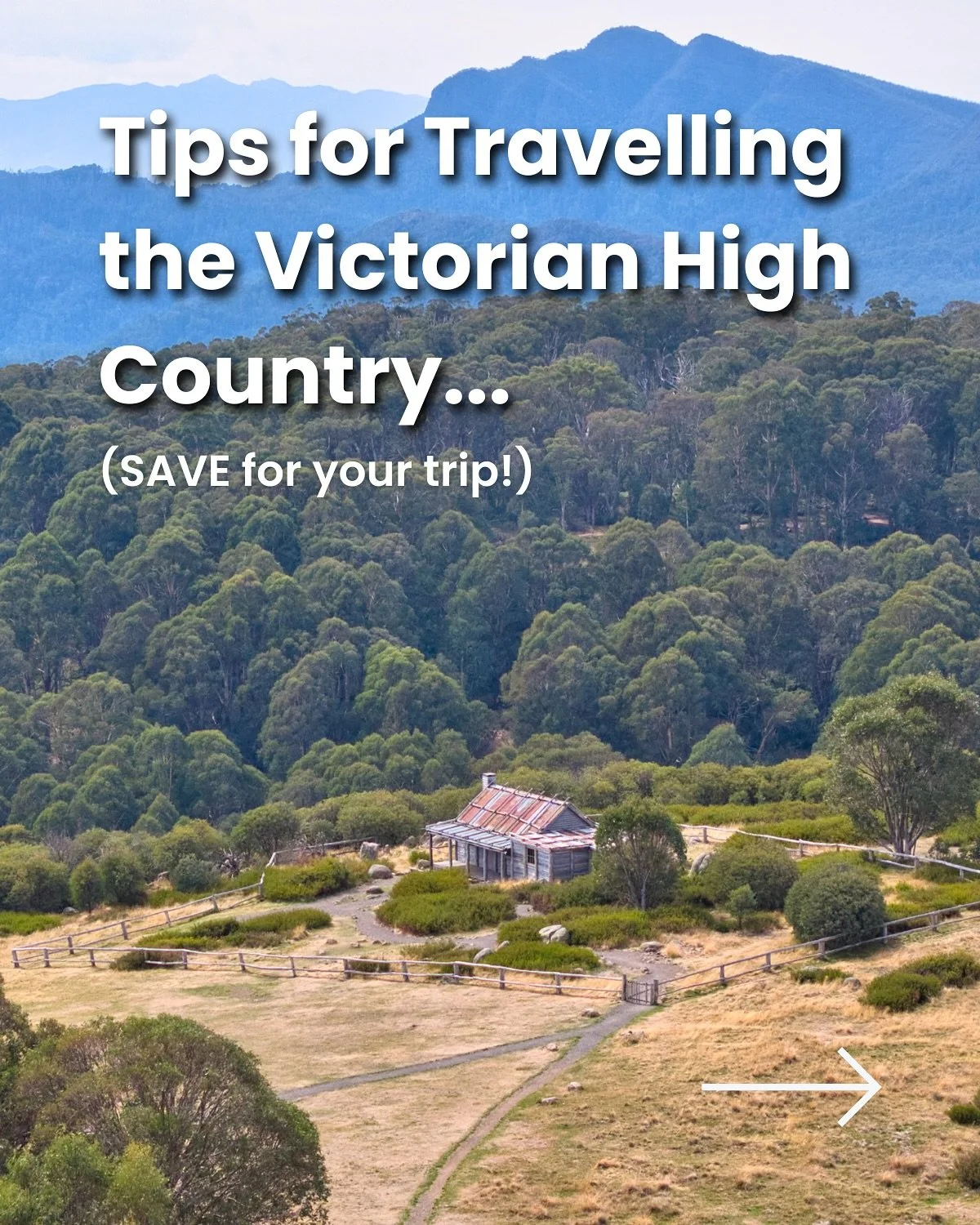 Tips for Travelling the Victorian High Country ⛰️
(Save this one for your trip!)
📍 Travel Times: Don’t let the map fool you! Travel times can blow out fast here as winding roads, steep inclines, fallen trees and the odd road closure can turn