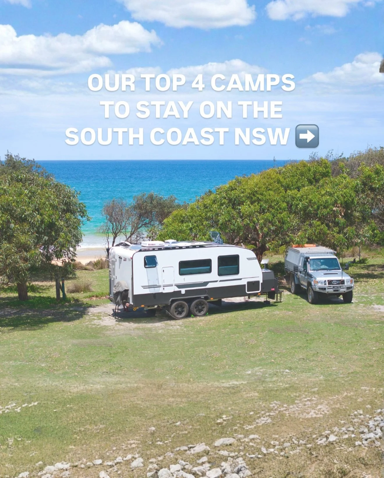 This time last year we were exploring NSW&rsquo;s South Coast ☀️

Here are our favourite South Coast NSW campsites:

1. Gillards Campground (just north of Tathra): National Park, 2WD/4WD, caravan friendly, drop toilets, campfires allowed

2. Dalmeny 