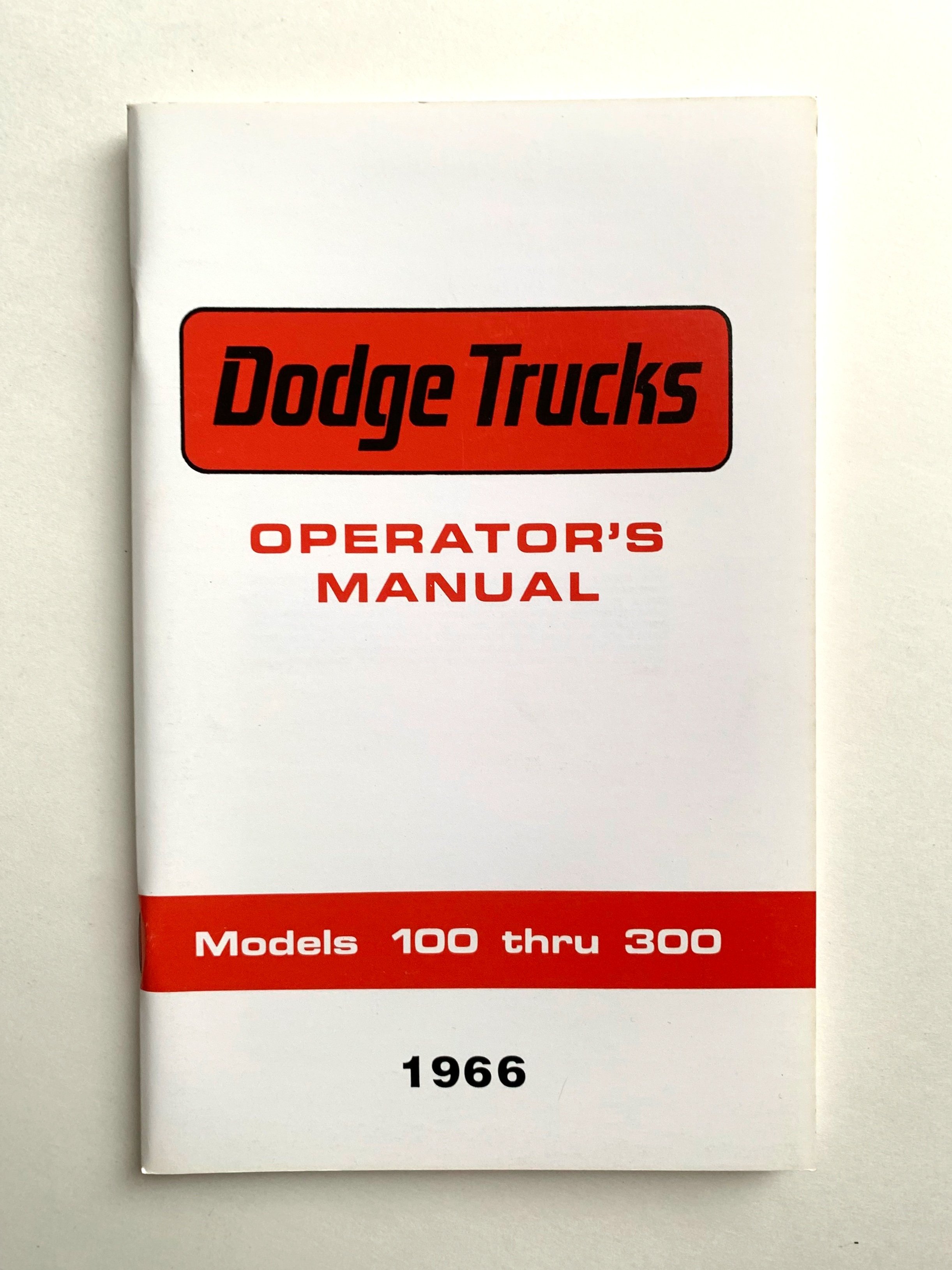 Dodge Truck operator's manual 1966