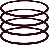Représentation d'une spirale ou d'une bobine avec plusieurs tours