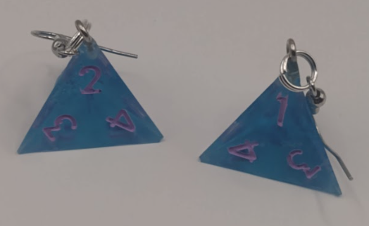Transparent DnD Dice Earrings