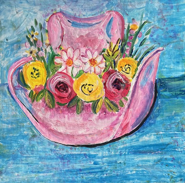 flowers Cowgirls hat.