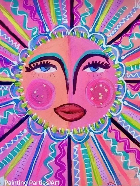 pink sun painting parties art jpeg