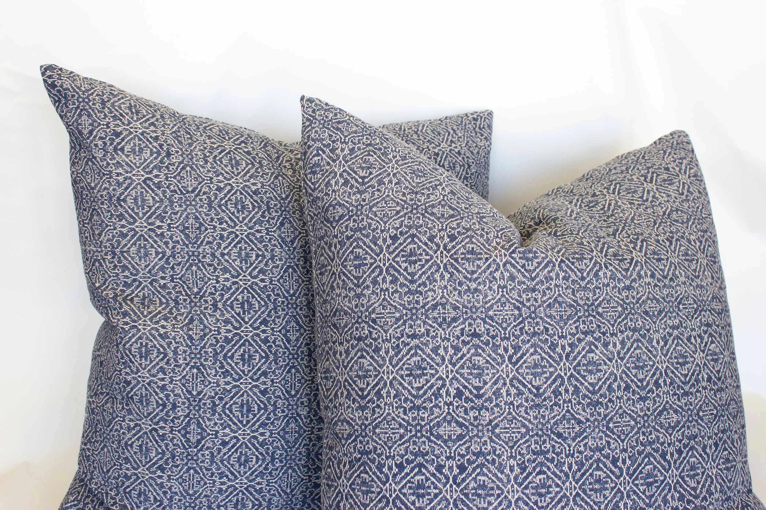 topstitched frame on euro pillow fabric edge detail