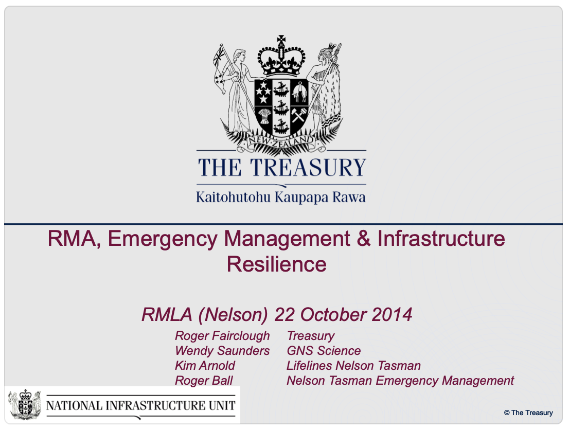 RMLA Nelson : RMA, Emergency Management & Infrastructure Resilience