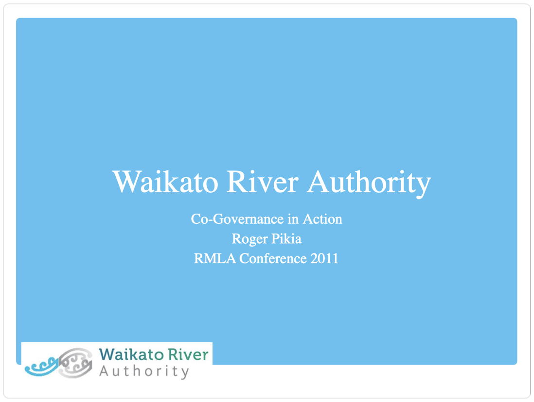 A new strategic framework for the management of the Waikato River