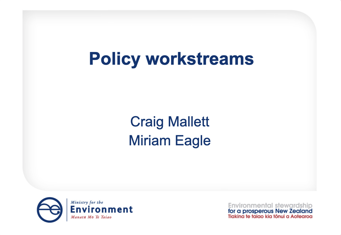 RMA Journeys with the EPA and MfE : what's new?