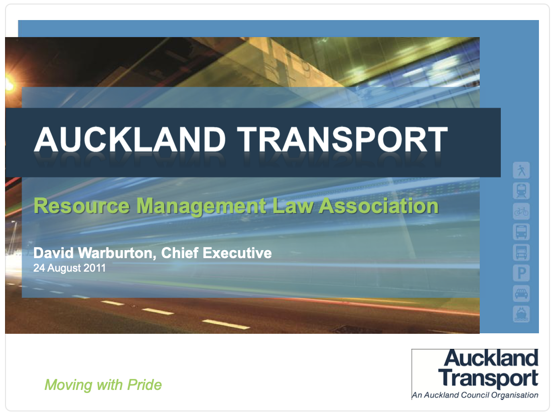 RMLA Auckland Branch : Auckland Transport