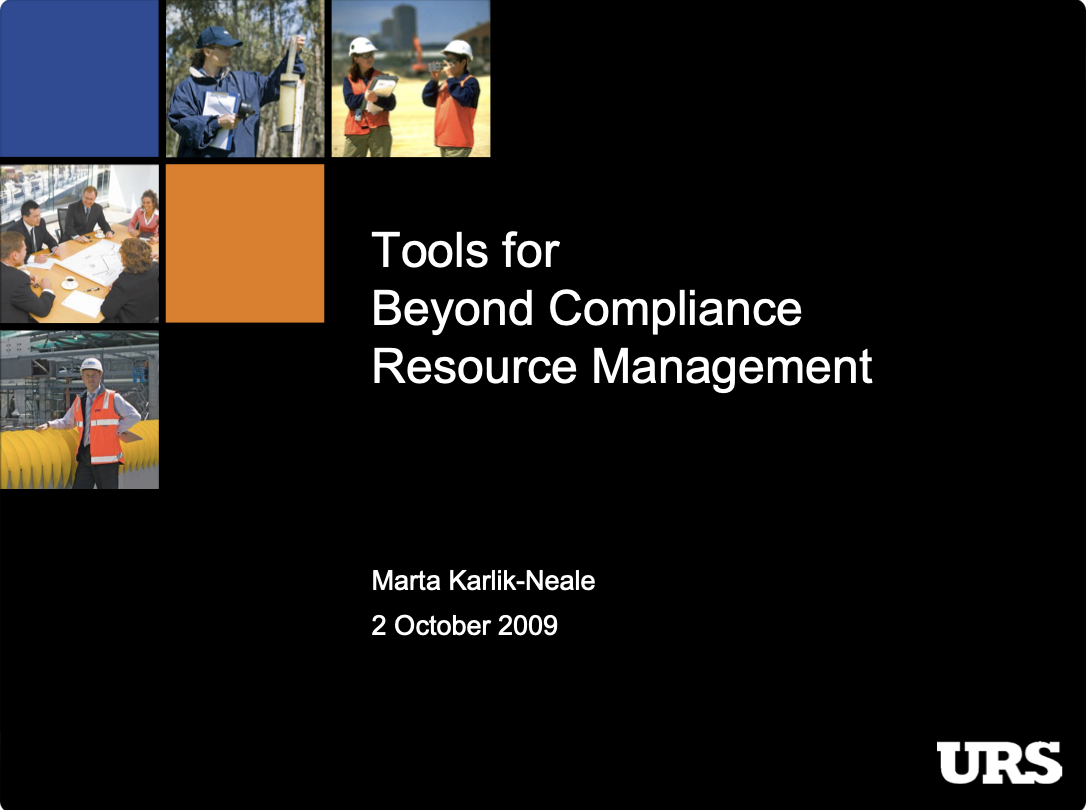New Zealand Business – A "Beyond Compliance" Resource Management Agenda