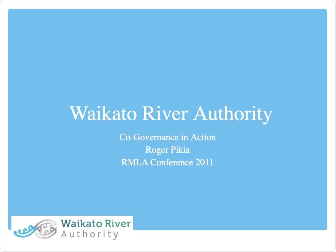 A new strategic framework for the management of the Waikato River