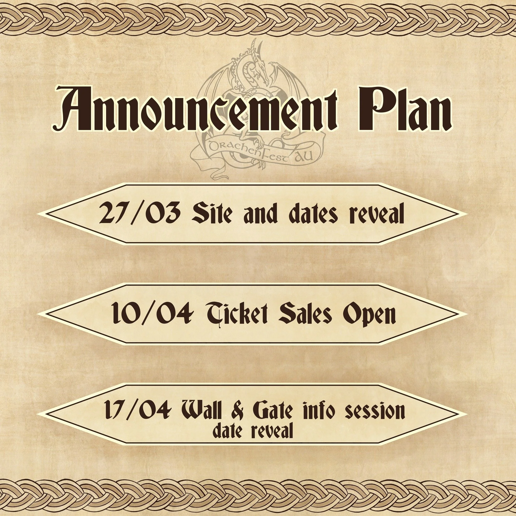 Key dates. Important reveals. The road ahead.

Today, we share when each piece of information will fall, so you can prepare, plan, and gather your camp.

The veil lifts.