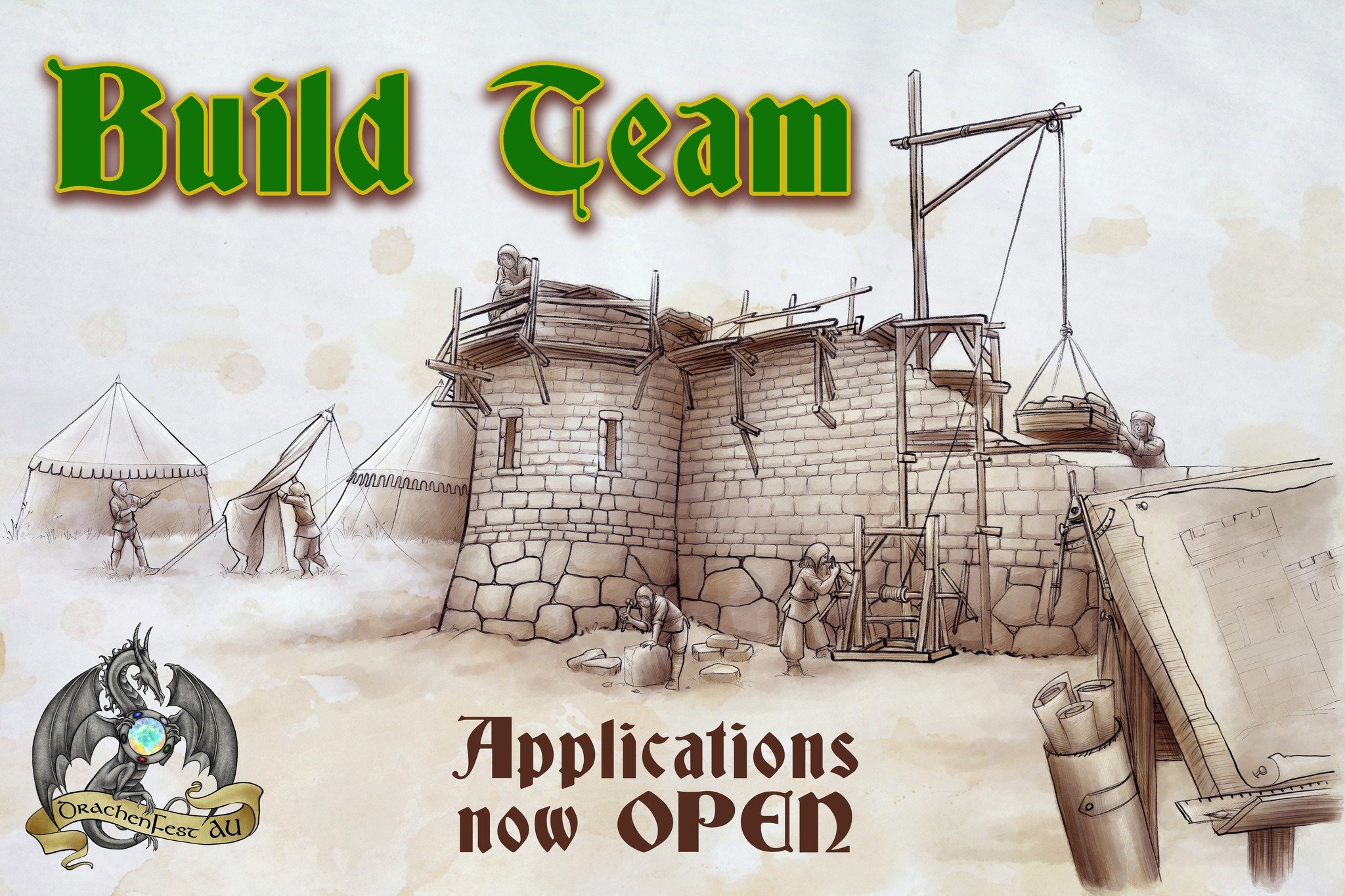 Build Team expressions of interest are now open for DrachenFest Australia 2026.
Find out more and apply here:https://www.drachenfest.com.au/build-team

Build Team members help bring the event to life by setting up key parts of the game world, includi