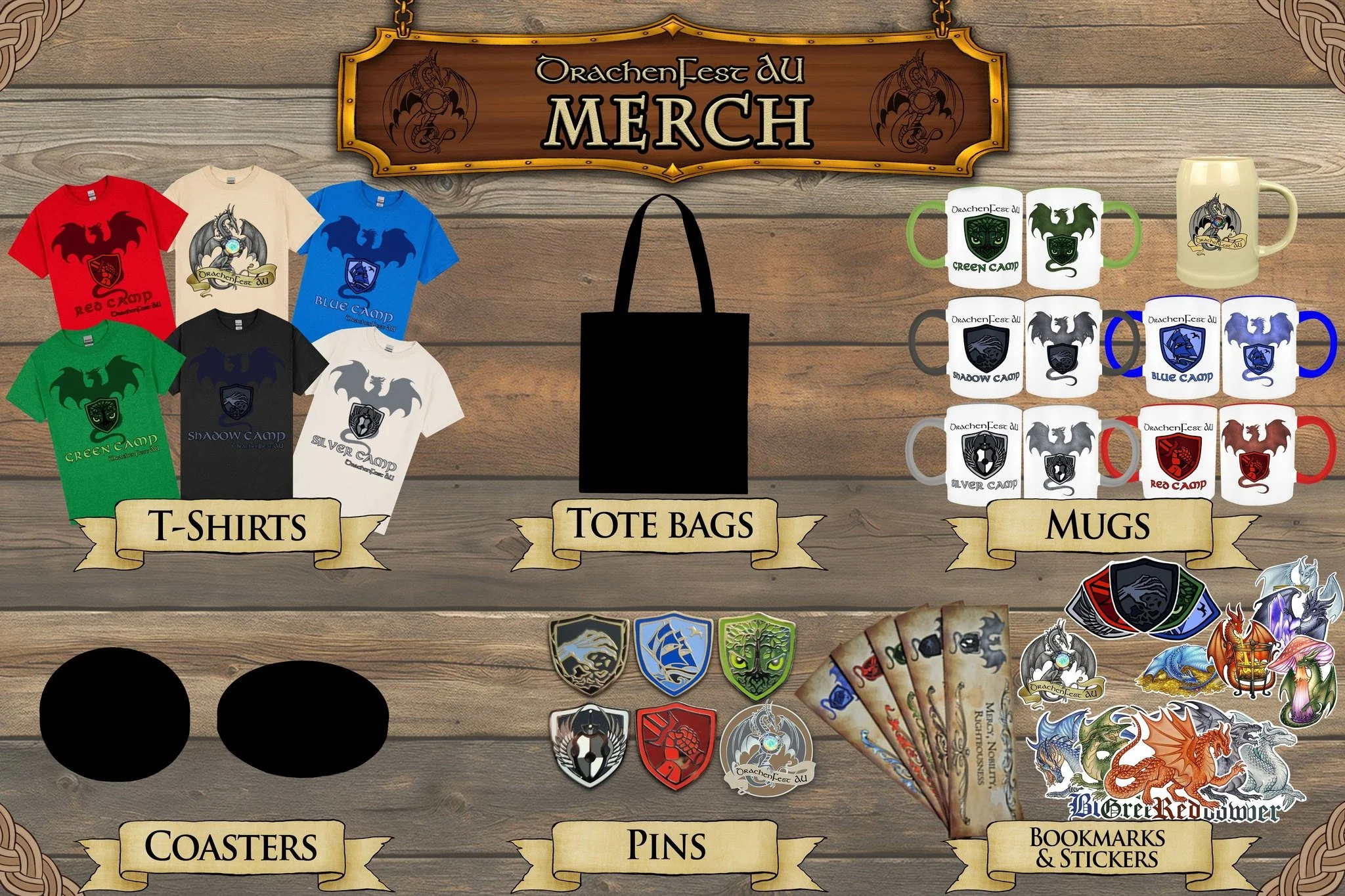The next DFAU merch reveal is here: stickers!

Perfect for your gear, water bottle, laptop, storage box, or wherever else needs a touch of Dragonlands spirit.

After this, only two merch reveals remain. Drop your vote in the comments for which one yo
