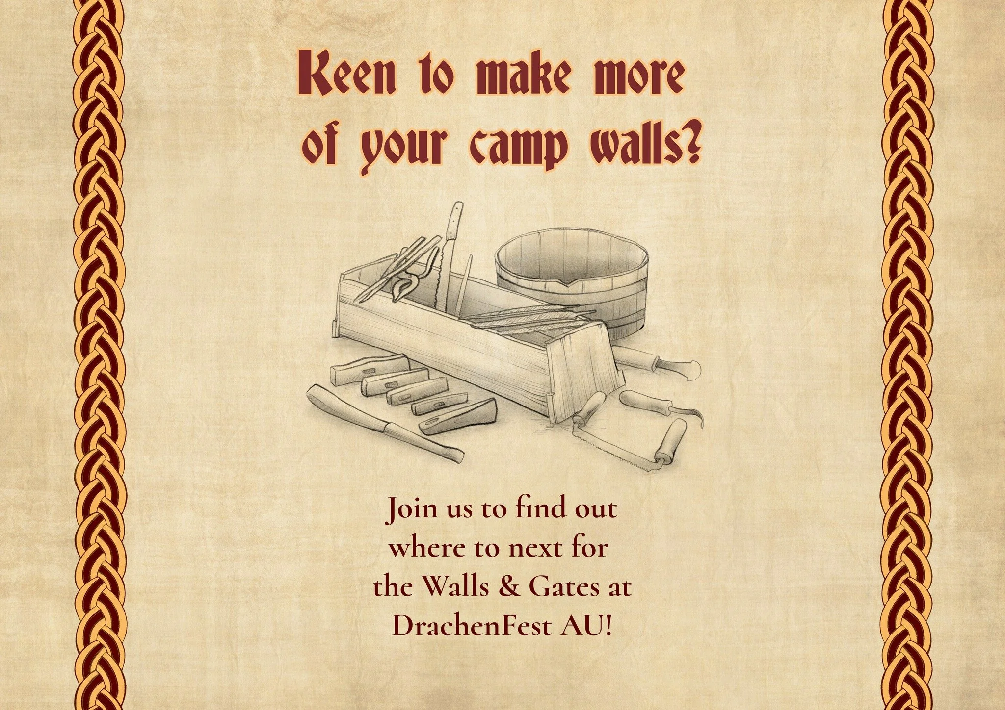 Thinking about joining the Walls and Gates team at DrachenFest Australia? This session covers everything you need to know, our vision for immersive larping and how this related to expectations for walls and gates, guidance on relevant safety measures