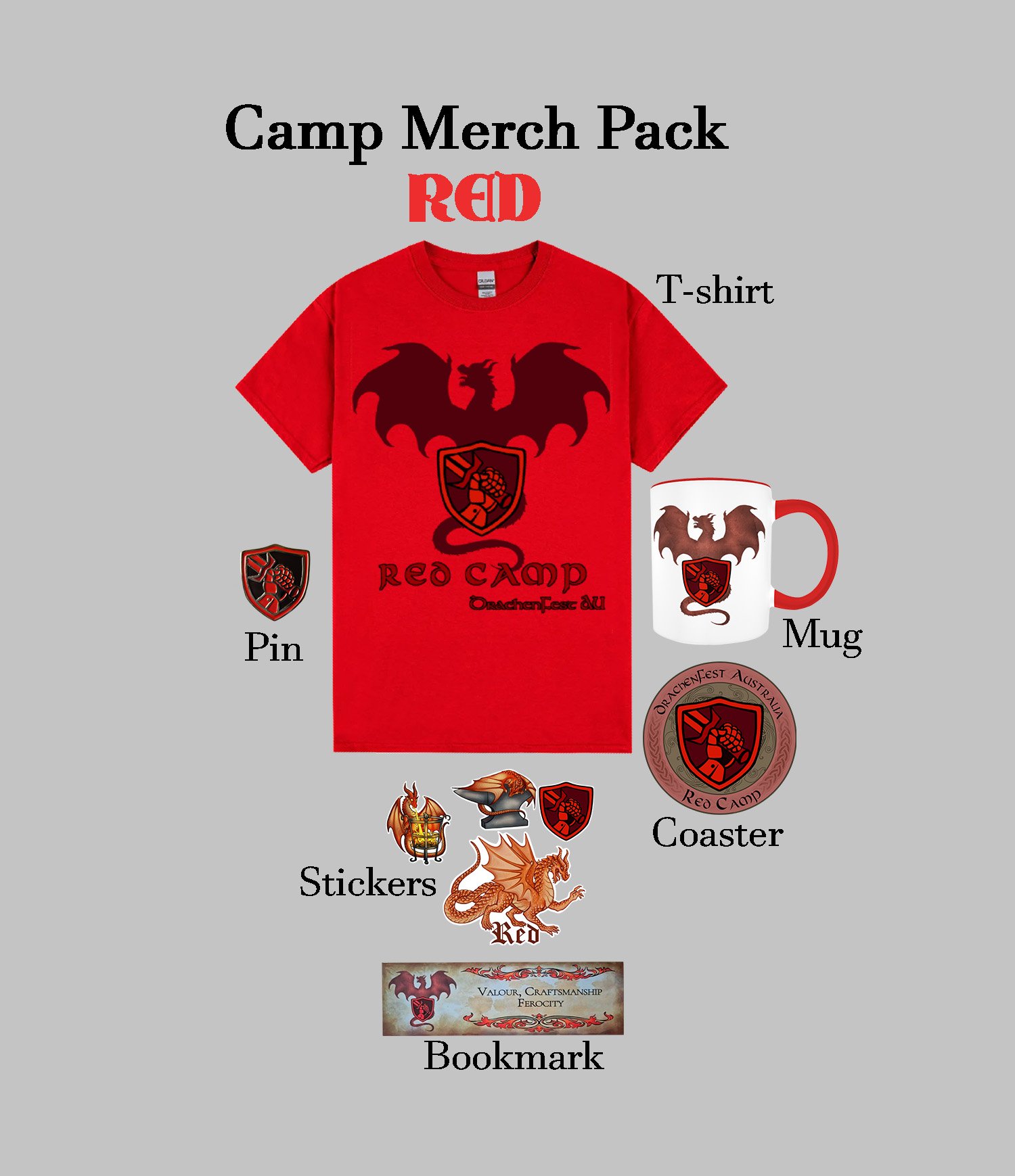 Camp Merch Pack, Red