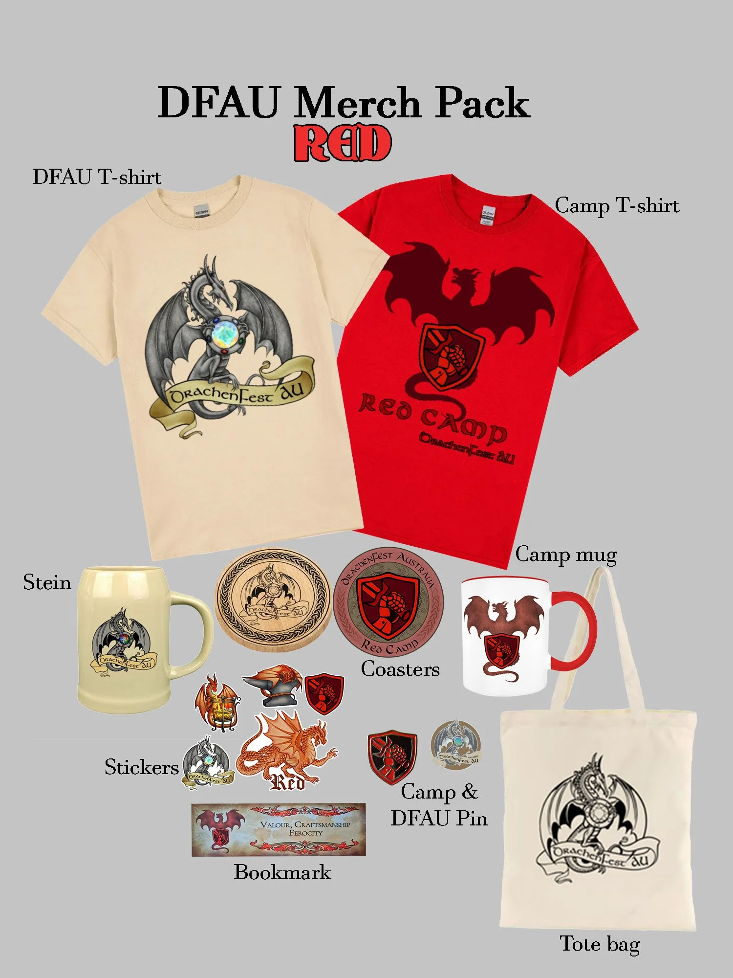 DFAU Merch Pack, Red