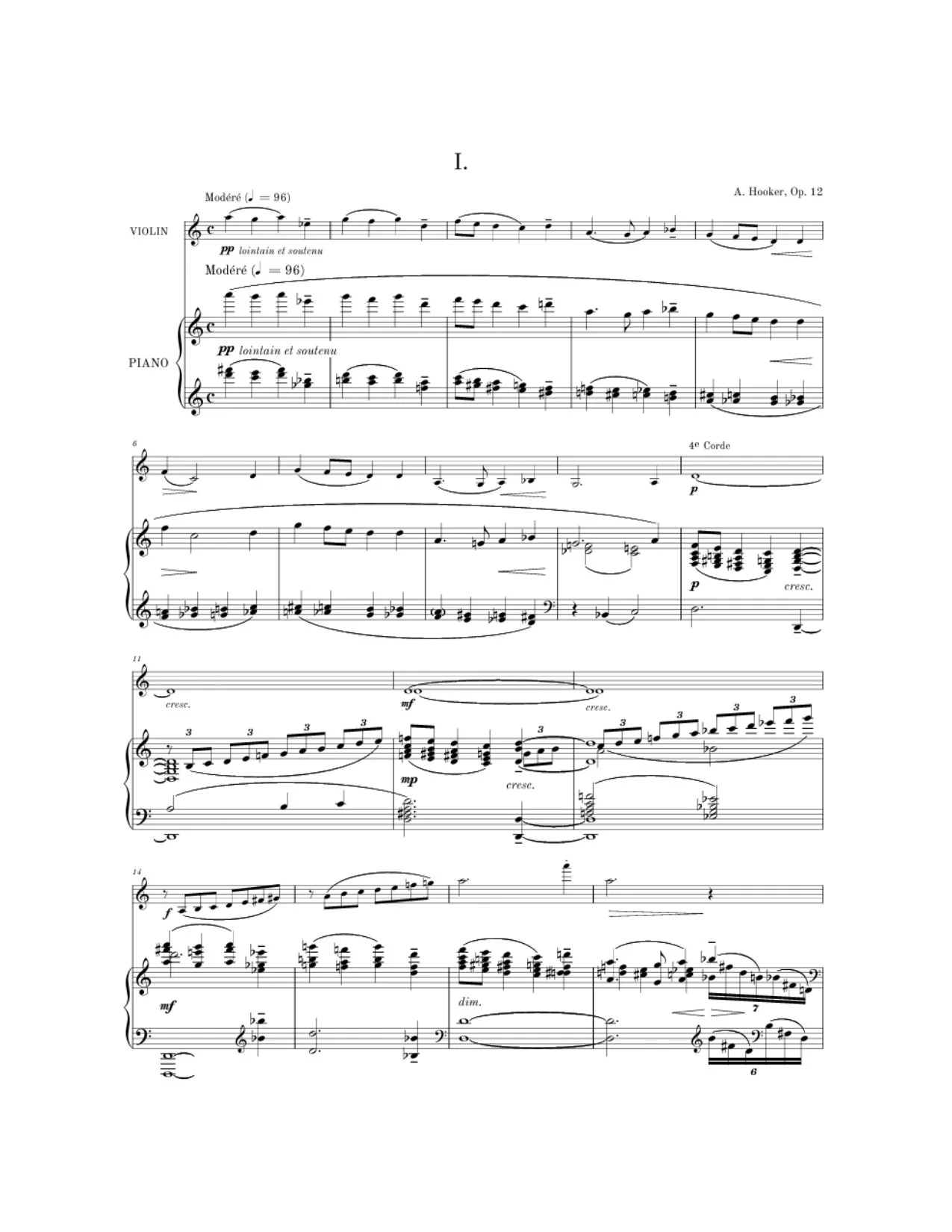 Violin Sonata, Op. 12