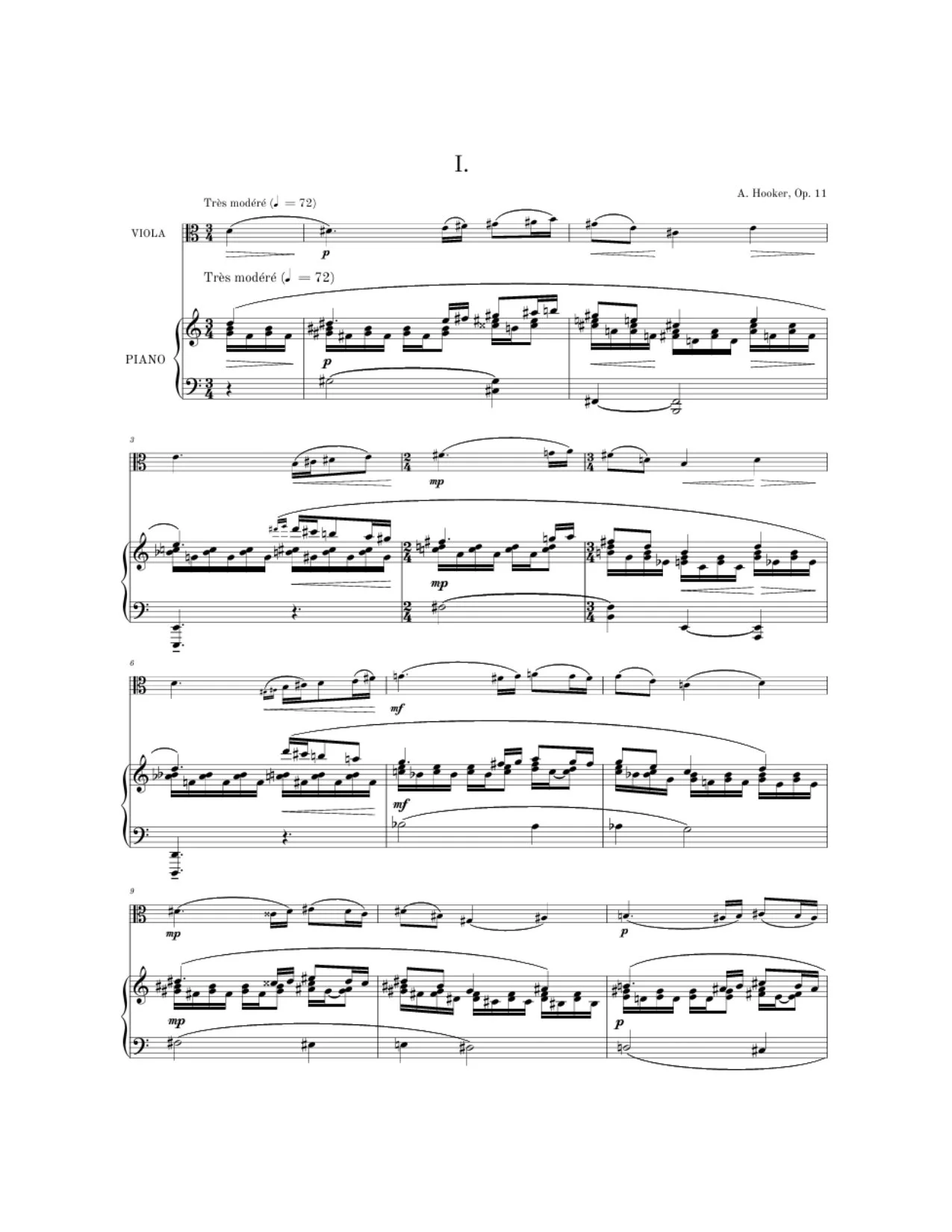 Viola Sonata, Op. 11
