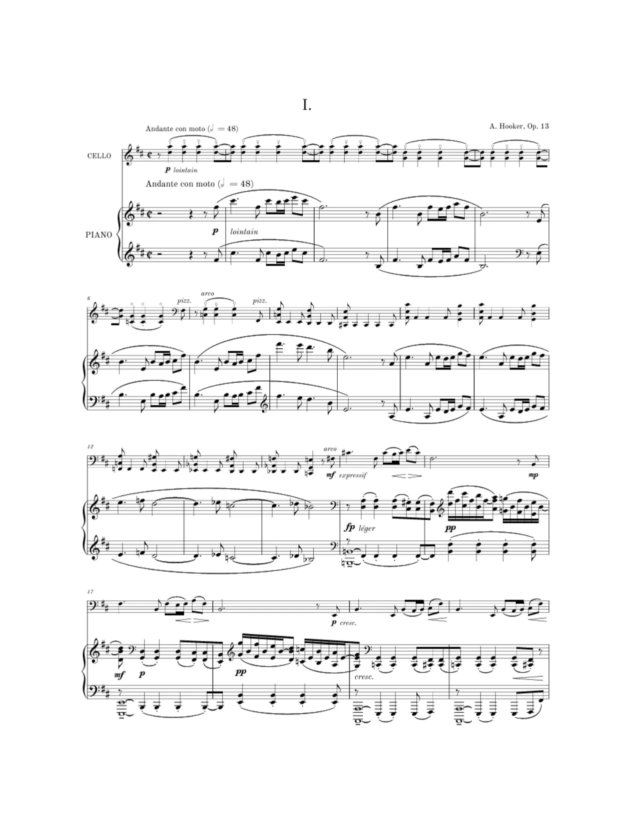 Cello Sonata, Op. 13