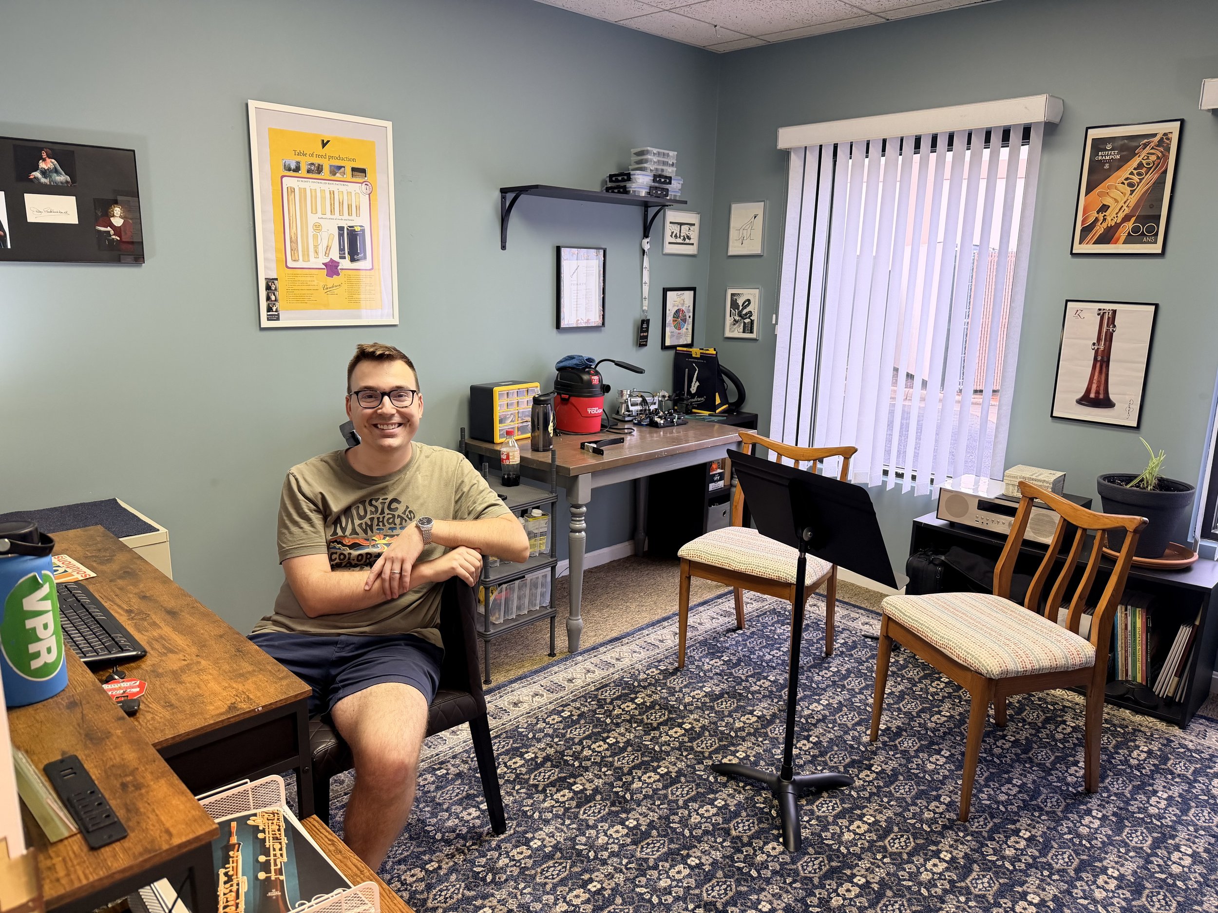 Instructor Zachary West at West Clarinet Studio in Falls Church, Virginia