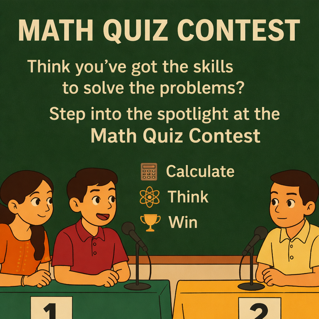 Math Quiz Contest (Ages 5-18)