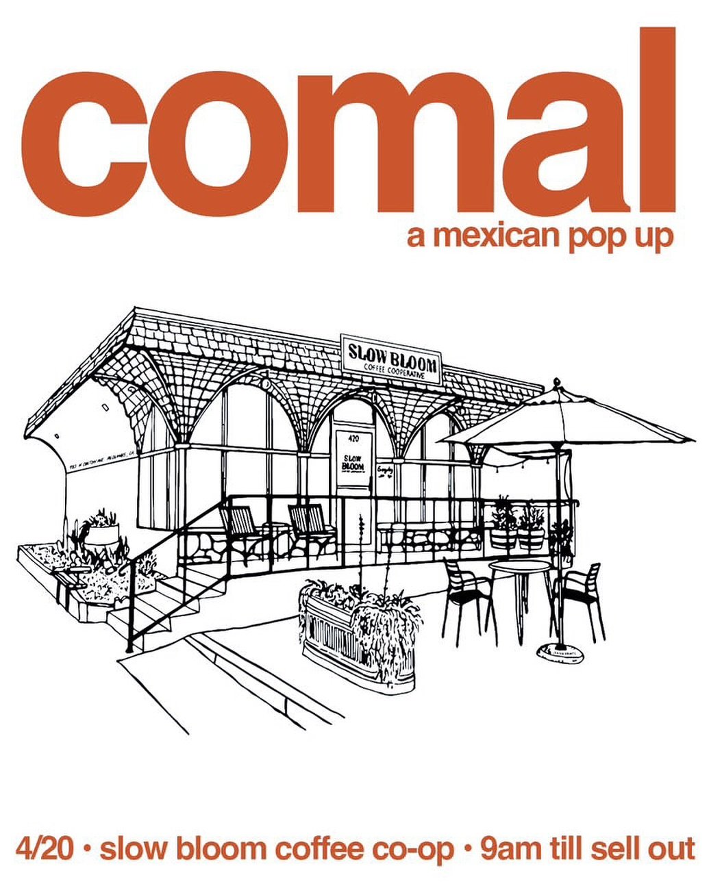 @comal_la will be popping up with a breakfast menu this Saturday from 9am-sell out😮&zwj;💨

@brownbagbooks will also be here for your book needs!

Swing by, grab some food and kickback with a book/coffee🫰