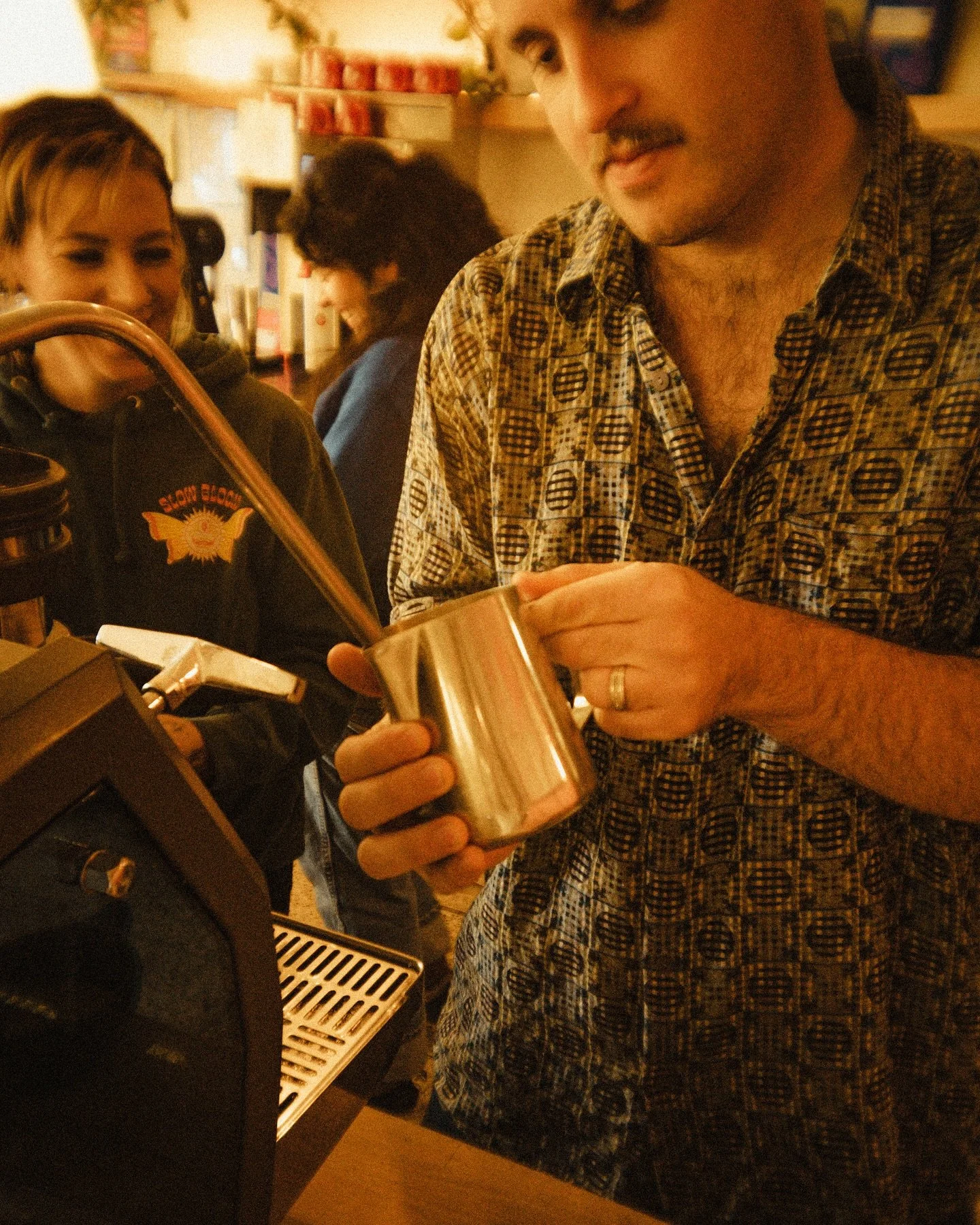 a nice gloomy day for a pumpkin spice latte with a swan pour 🦢🎃