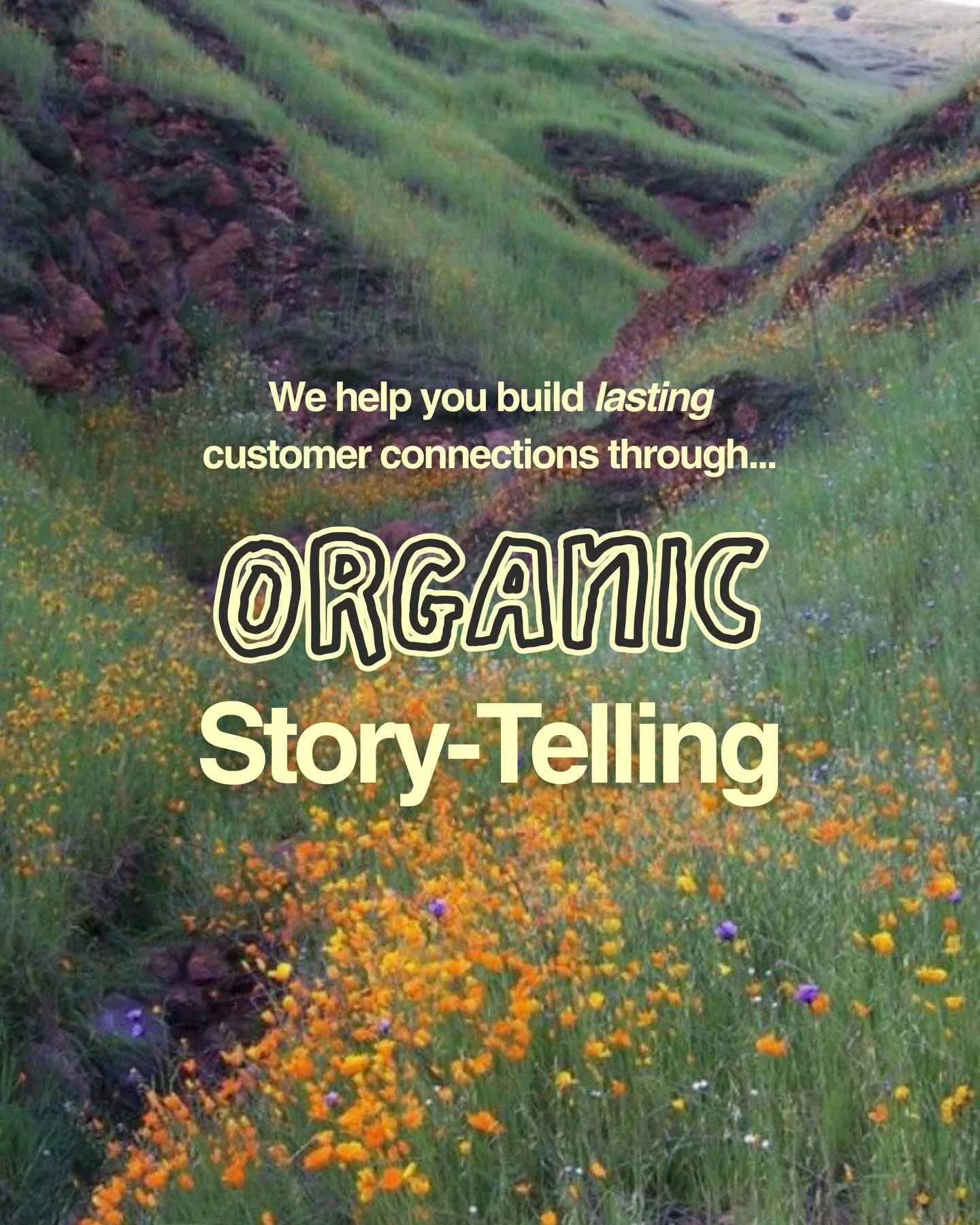 We want to help you tell your brand story in a way that feels natural&hellip;

Organic storytelling is a key to building trust and loyalty with your market. 

If you are speaking from a place of transparency, testimonials &amp; truth, then you can en