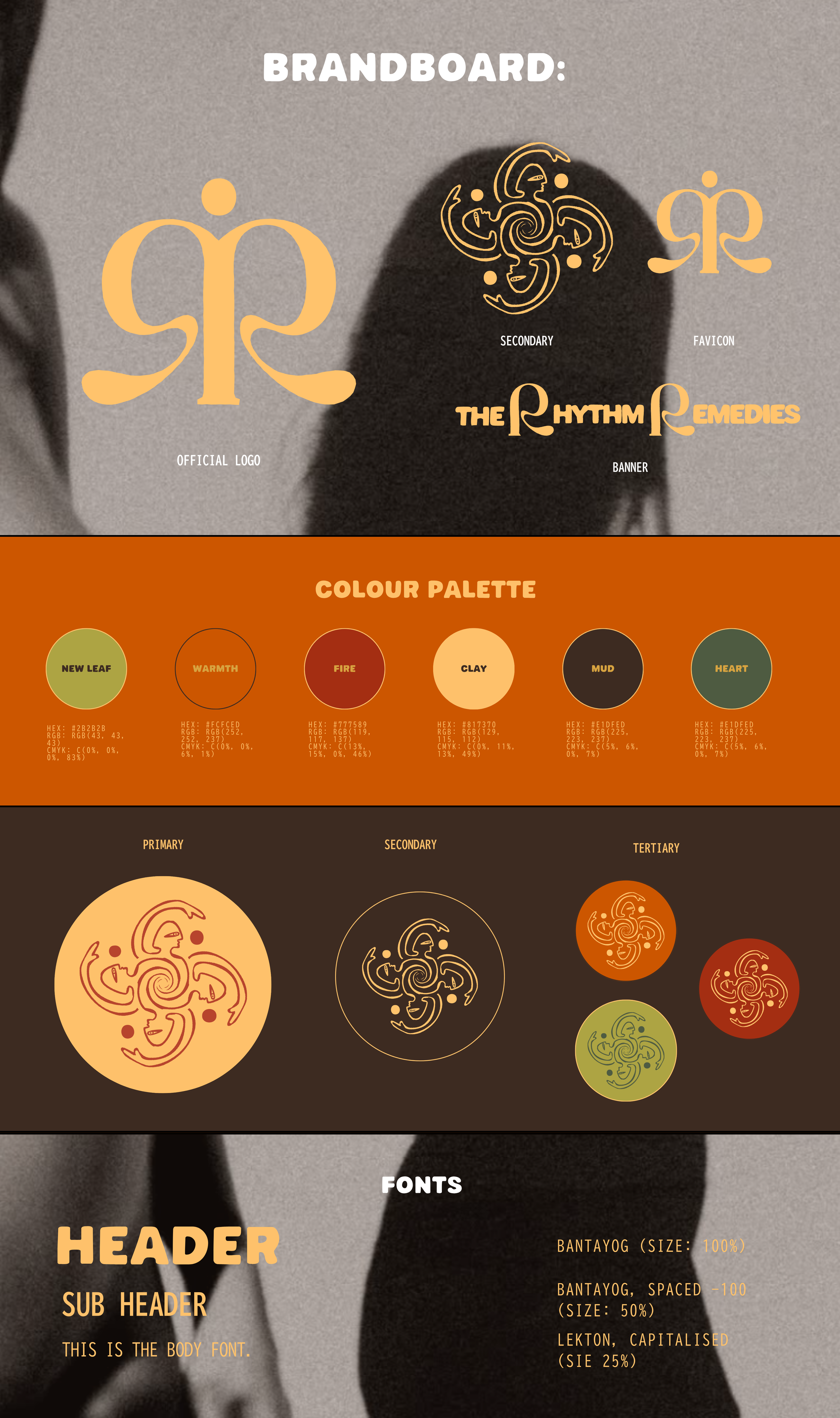 Brand Board & Merch for Yoga & Womens Wellness Brand - Rhyhthm Remedies