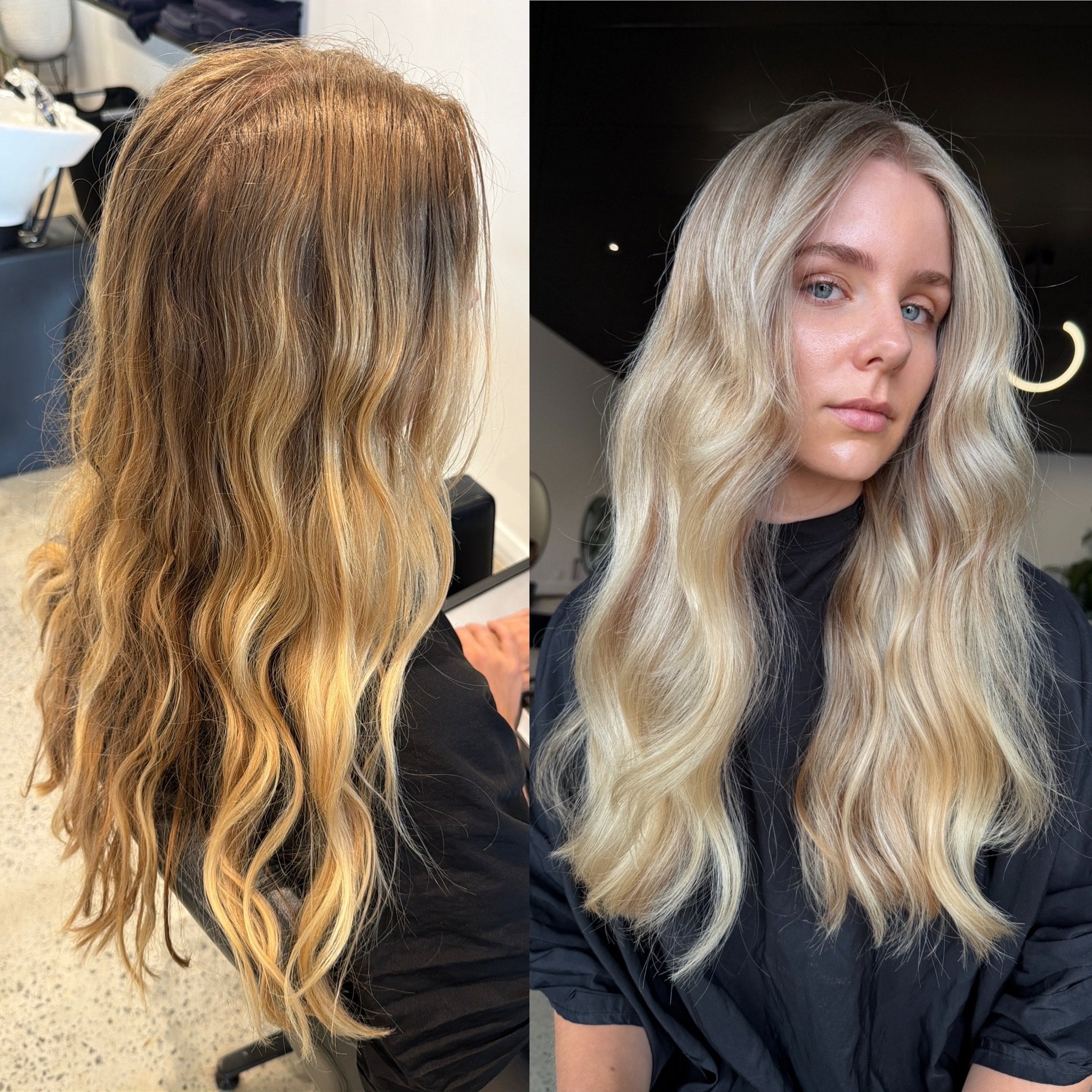 Blonde transformation at Salt Hair and Body Hamilton Hill