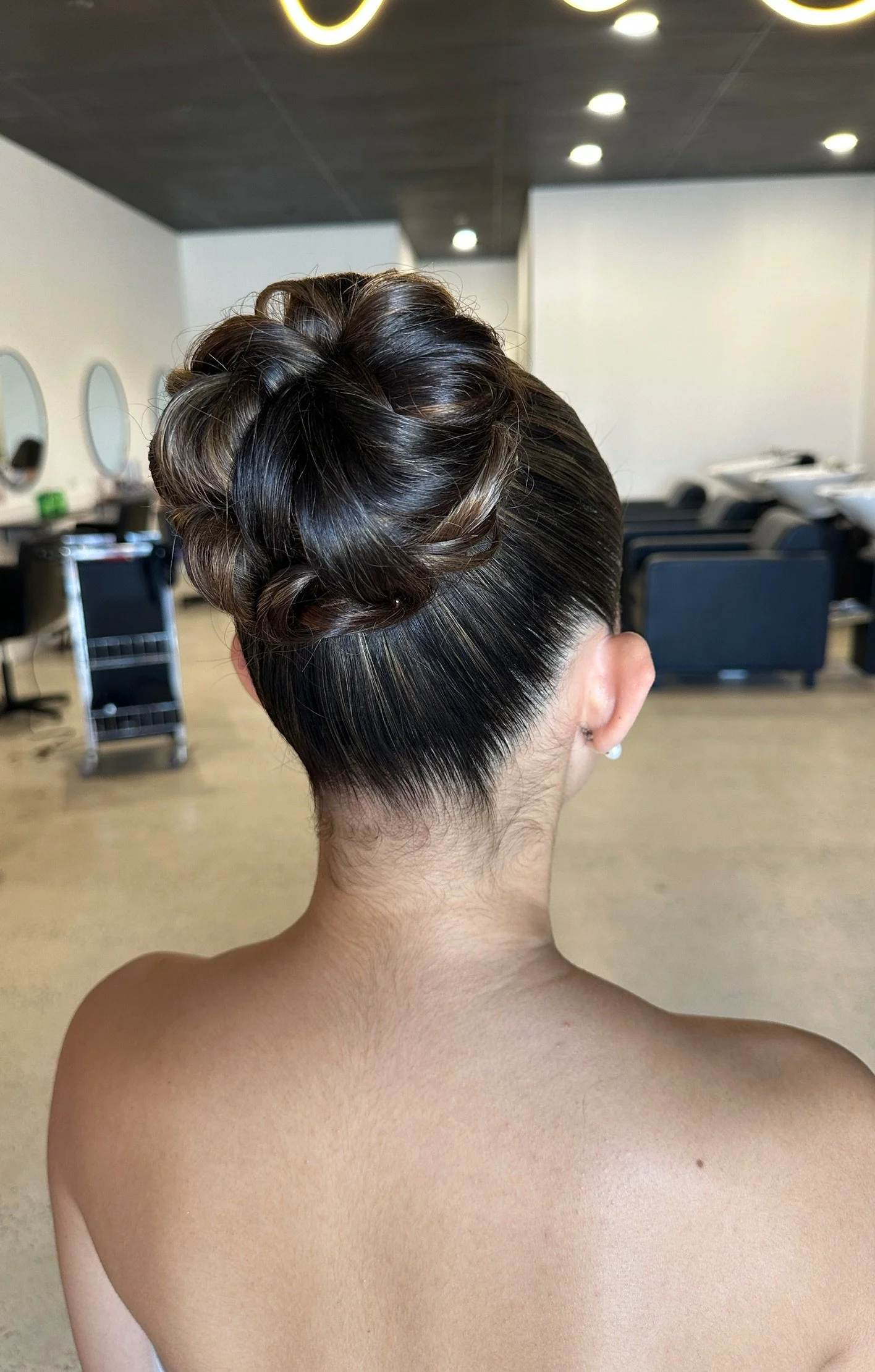 Hair up updo at Salt Hair and Body Hamilton Hill 