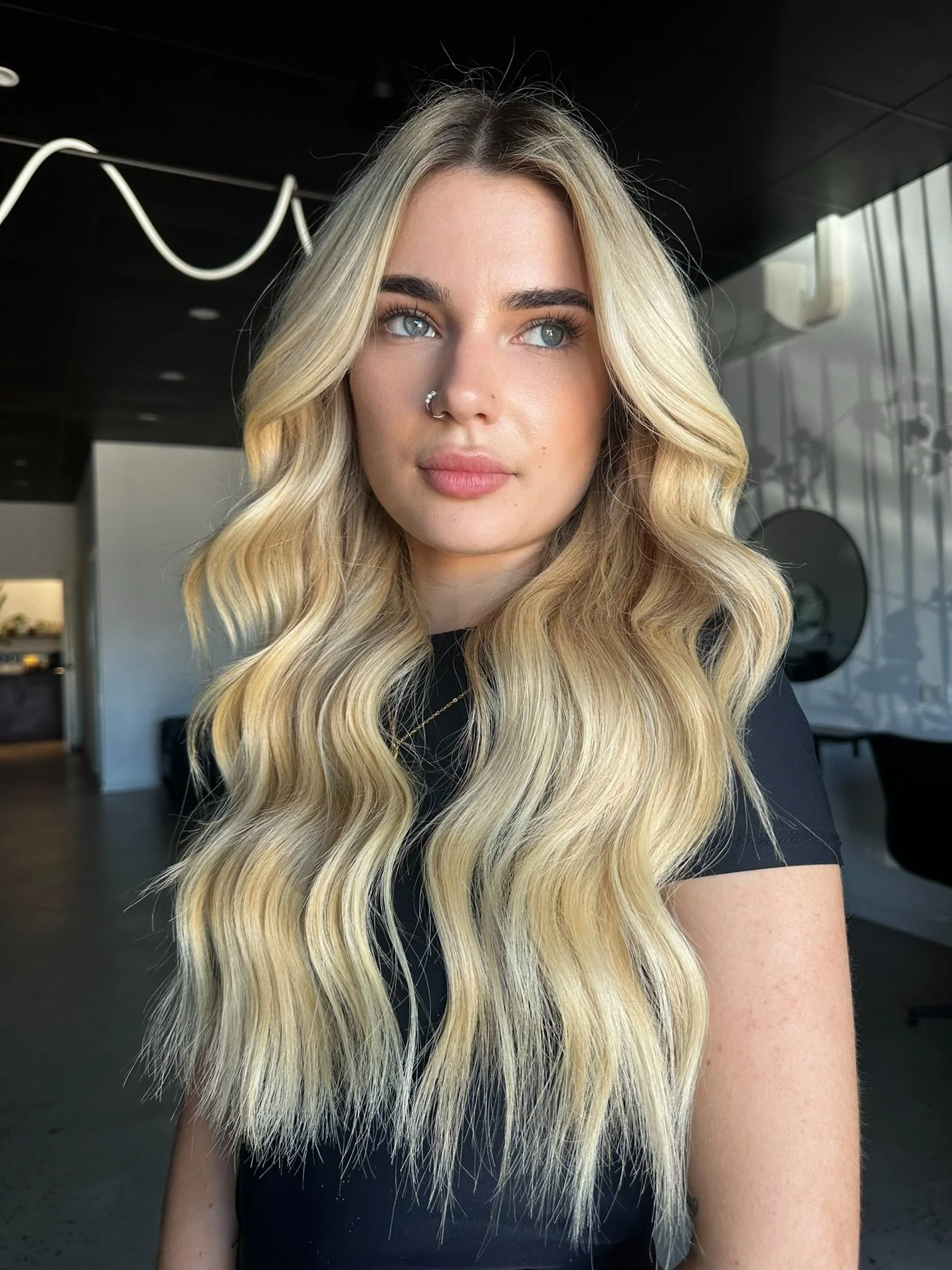 Hair styling at Salt Hair and Body Hamilton Hill