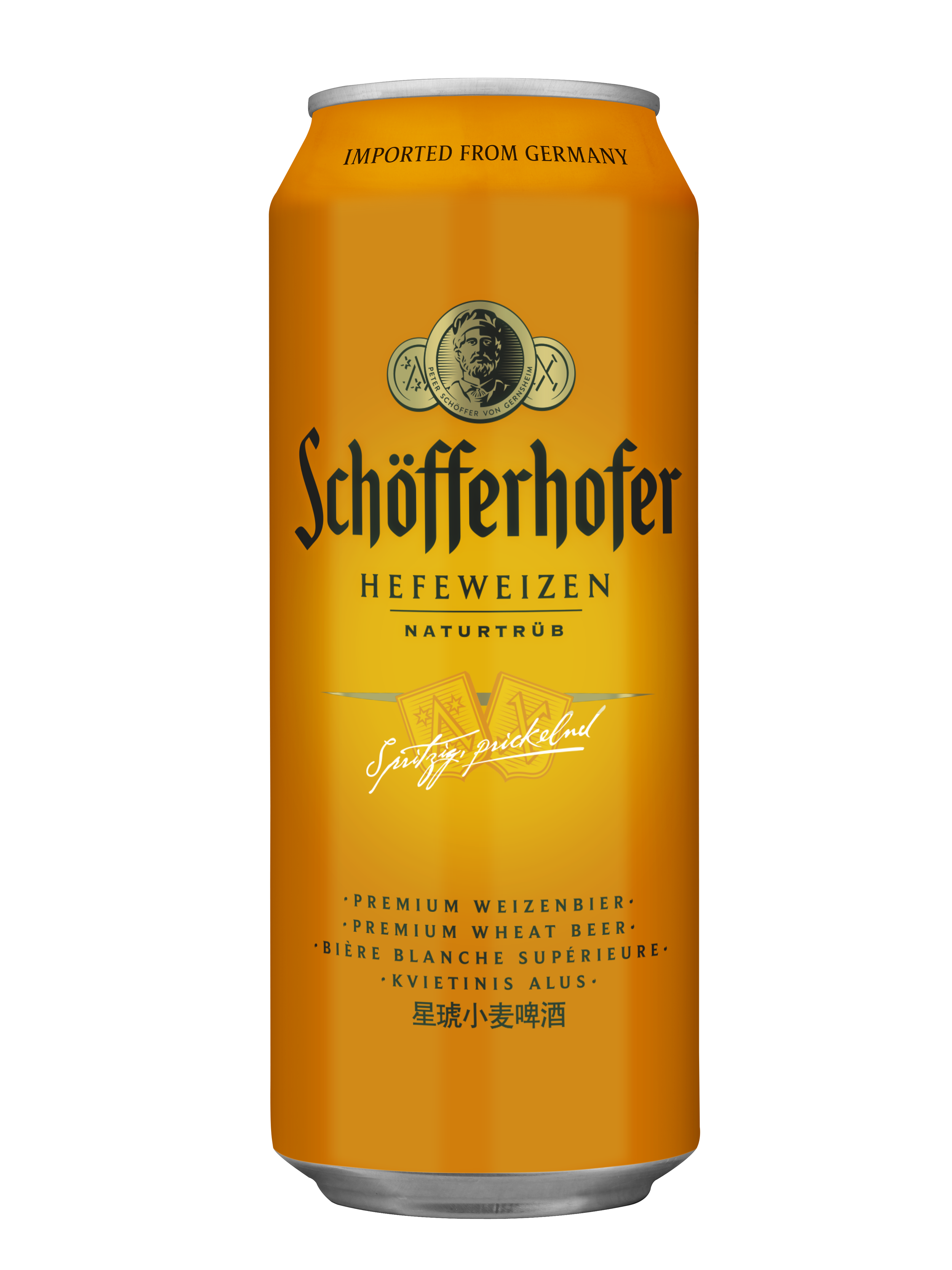 Schofferhofer Wheat Beer 500mL Can, Germany