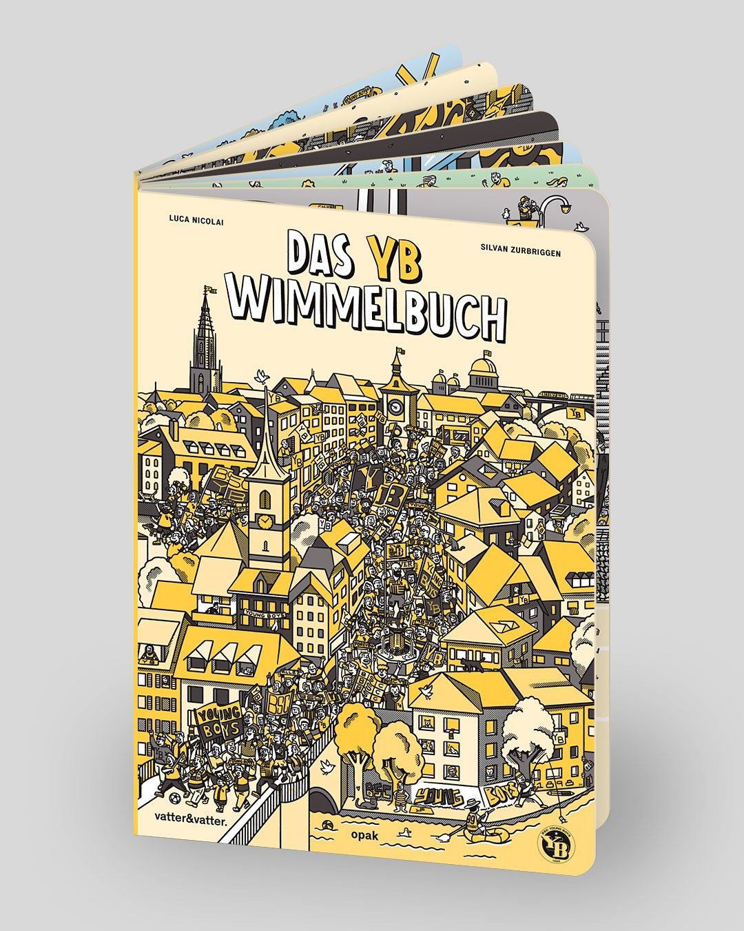 Das YB Wimmelbuch
Ein Herzensprojekt! F&uuml;r unseren Lieblingsverein den @bscyb_offiziell und mit dem Wimmelbuch-Verlag @vatterundvatter haben wir das offizielle YB Wimmelbuch illustriert. Auf sieben grossformatigen Wimmelbildern werden Ereignisse 