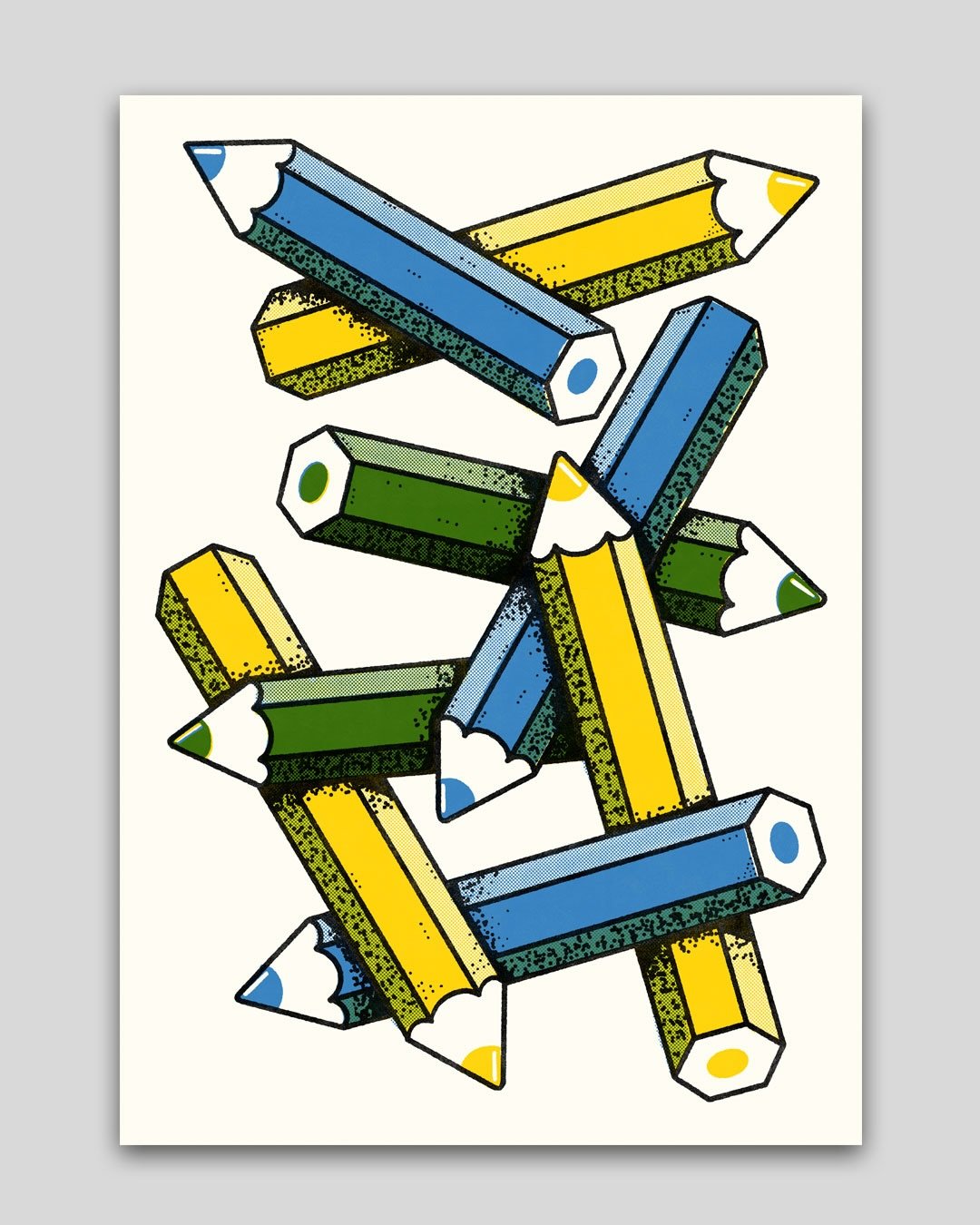 neuer siebdruck #crayon jetzt in unserem shop.opak.cc erh&auml;ltlich ✏️

#screenprint #illustratorenschweiz #print #graphicdesign