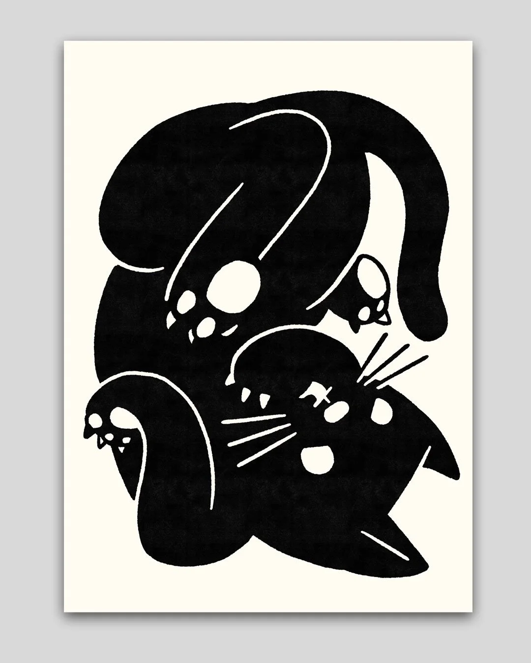 🐱🐱 der zweite #kitty print ist nun auch in unserem shop erh&auml;ltlich
handgedruckt in unserem atelier in limiterter auflage

#cat #print #screenprint #illustration